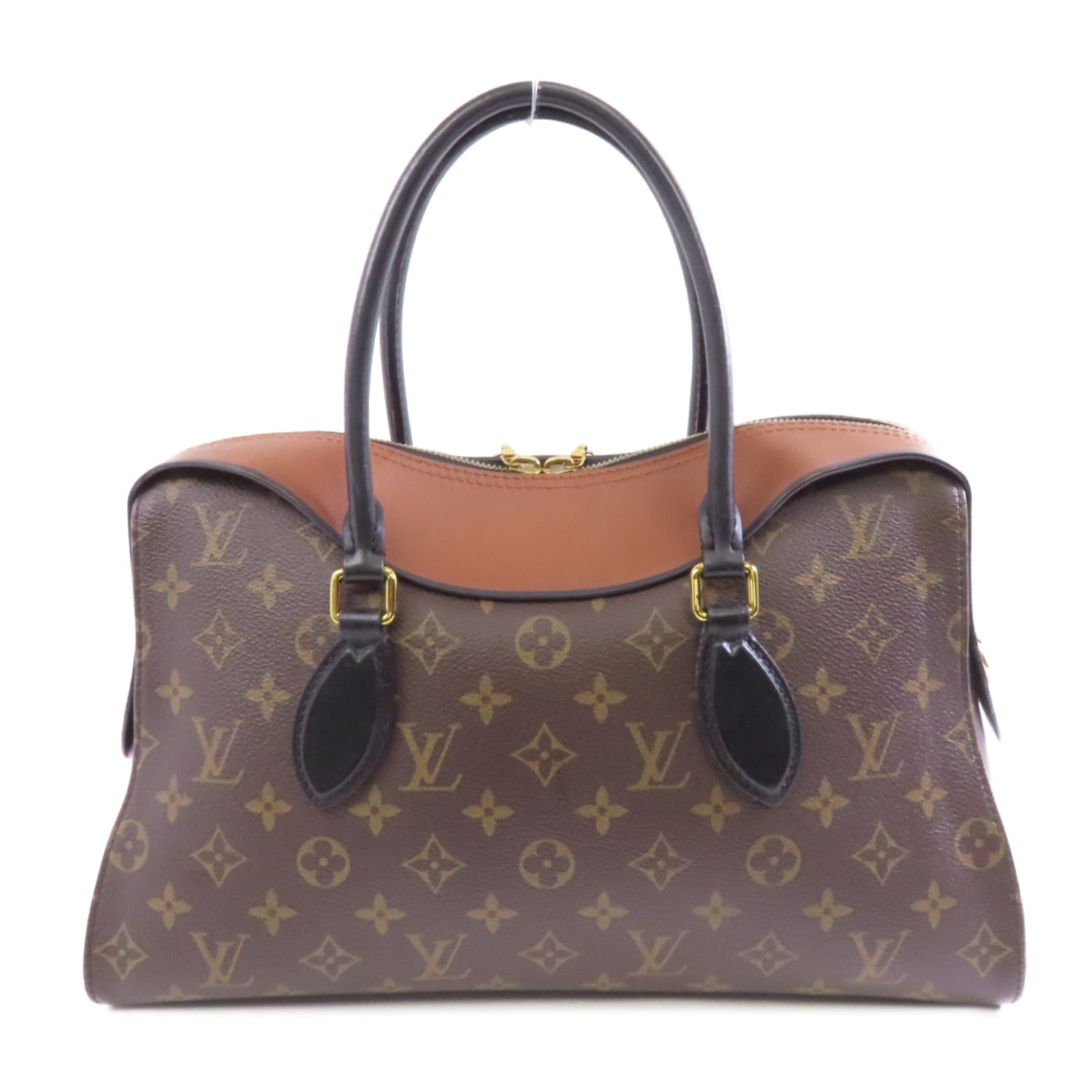 LOUIS VUITTON Monogram Tuileries金扣手挽肩背兩用袋棕色
