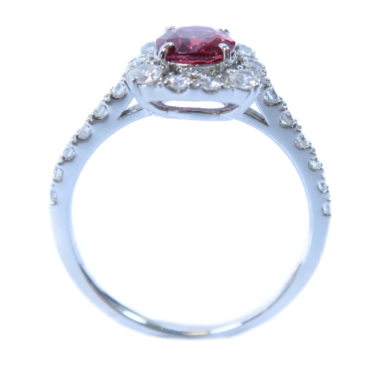 JEWELRY 【激減優惠】PT950鉑金Ruby Ring 1.20ct紅寶石/0.61ct鑽石戒指US#7.5