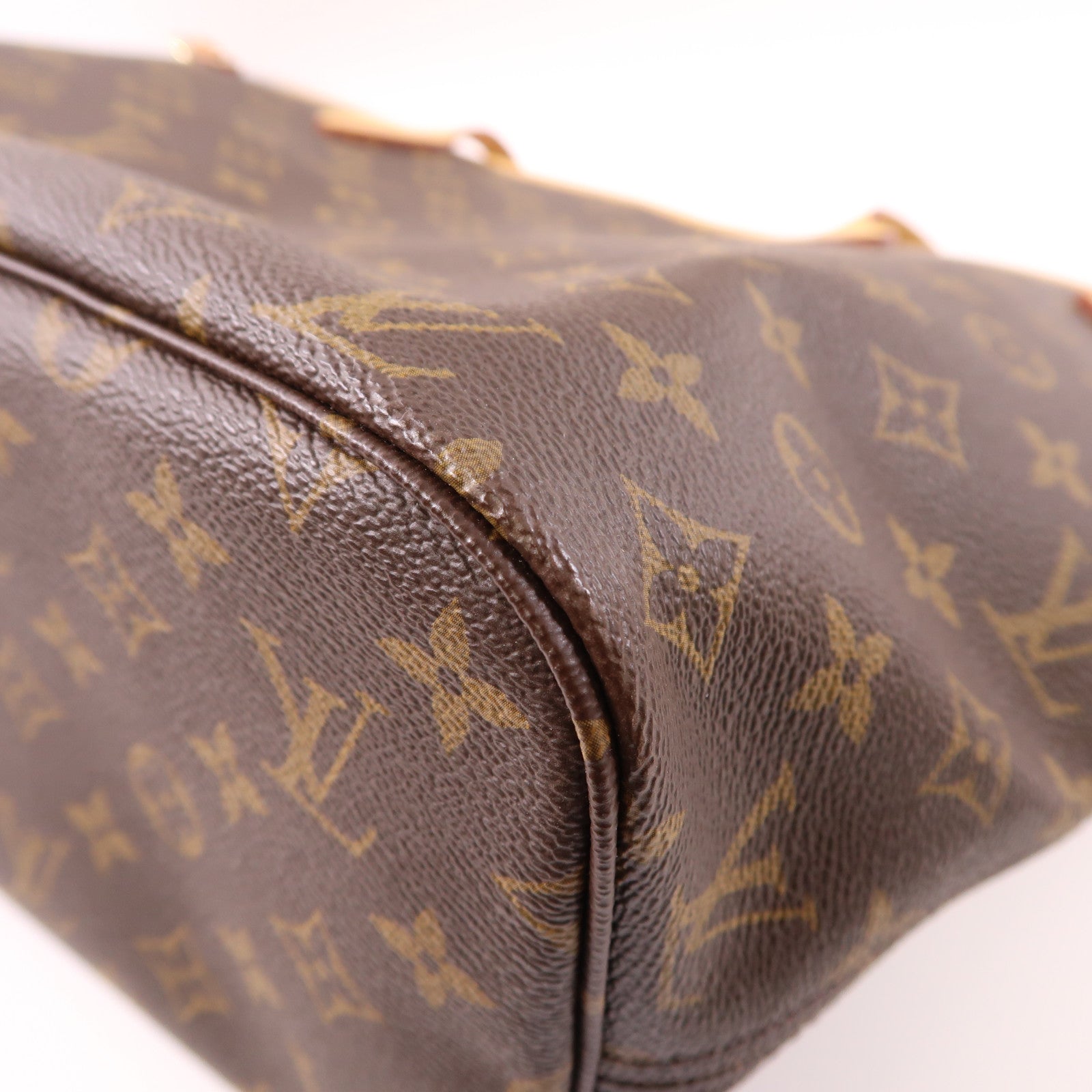 LOUIS VUITTON Monogram Neverfull MM金扣肩背袋手挽袋