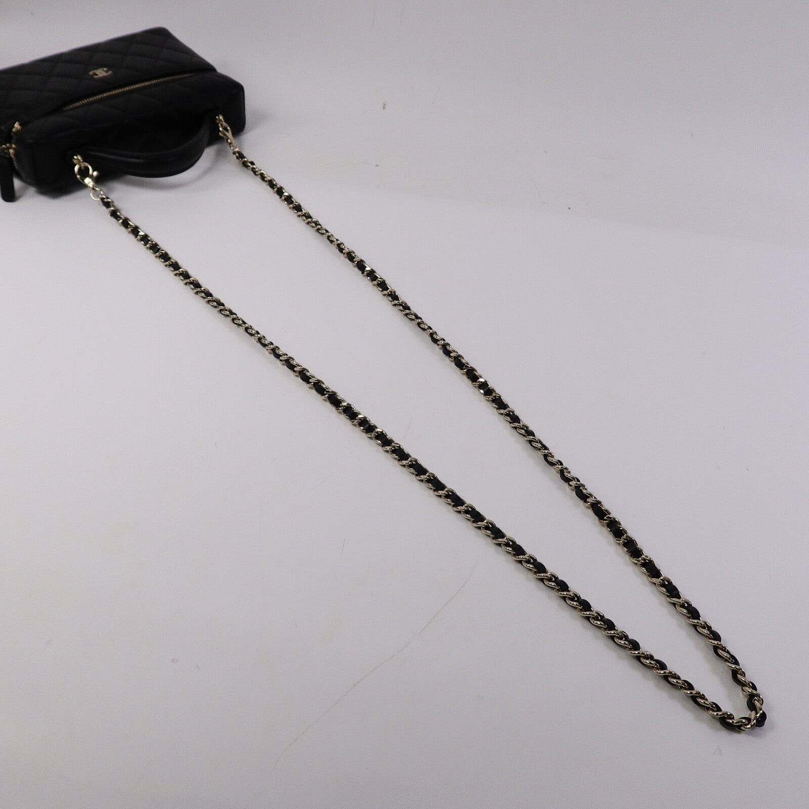 CHANEL 羊皮皮革Chain Shoulder手挽肩背兩用袋