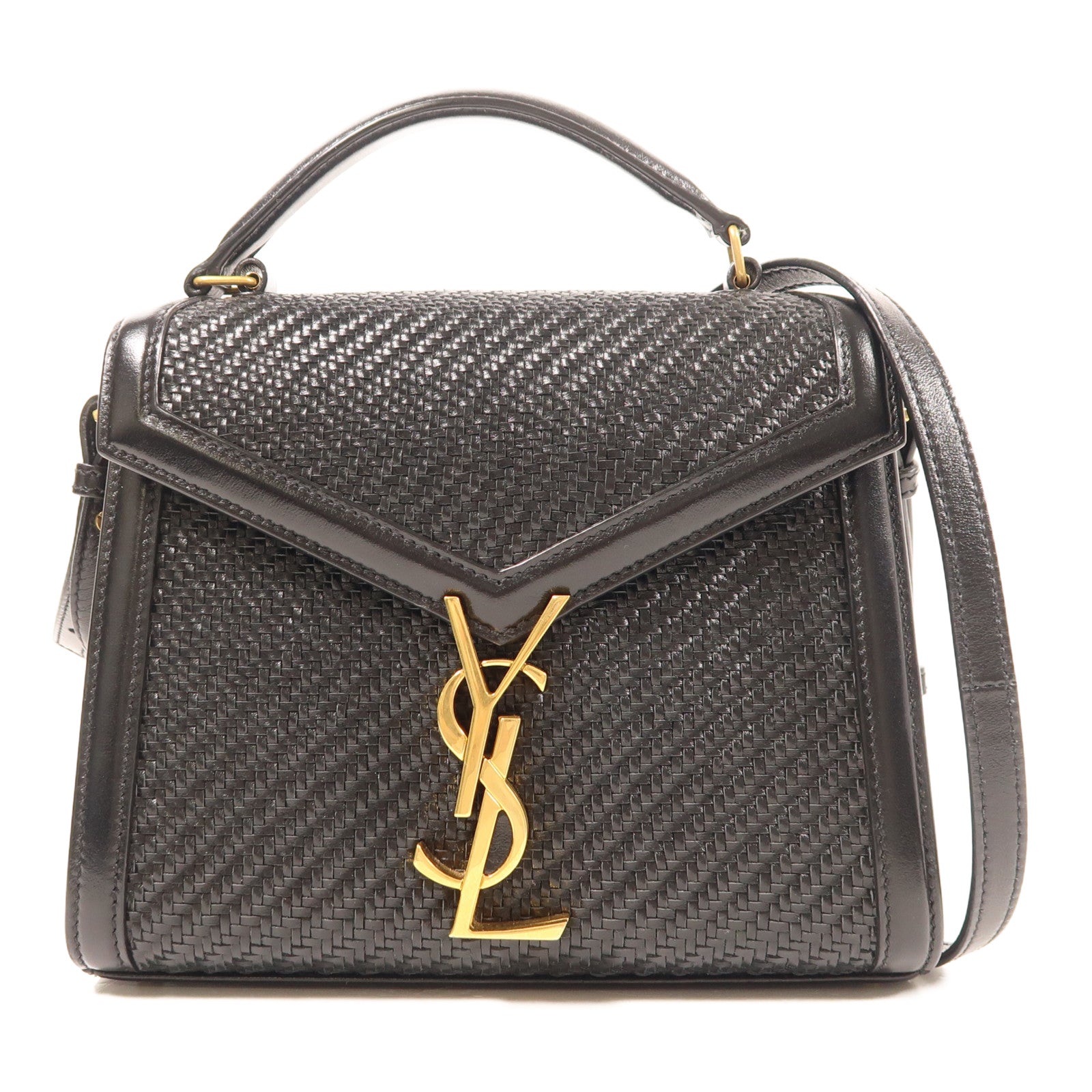 SAINT LAURENT 牛皮皮革2 Way Shoulder Bag金扣手挽肩背兩用袋