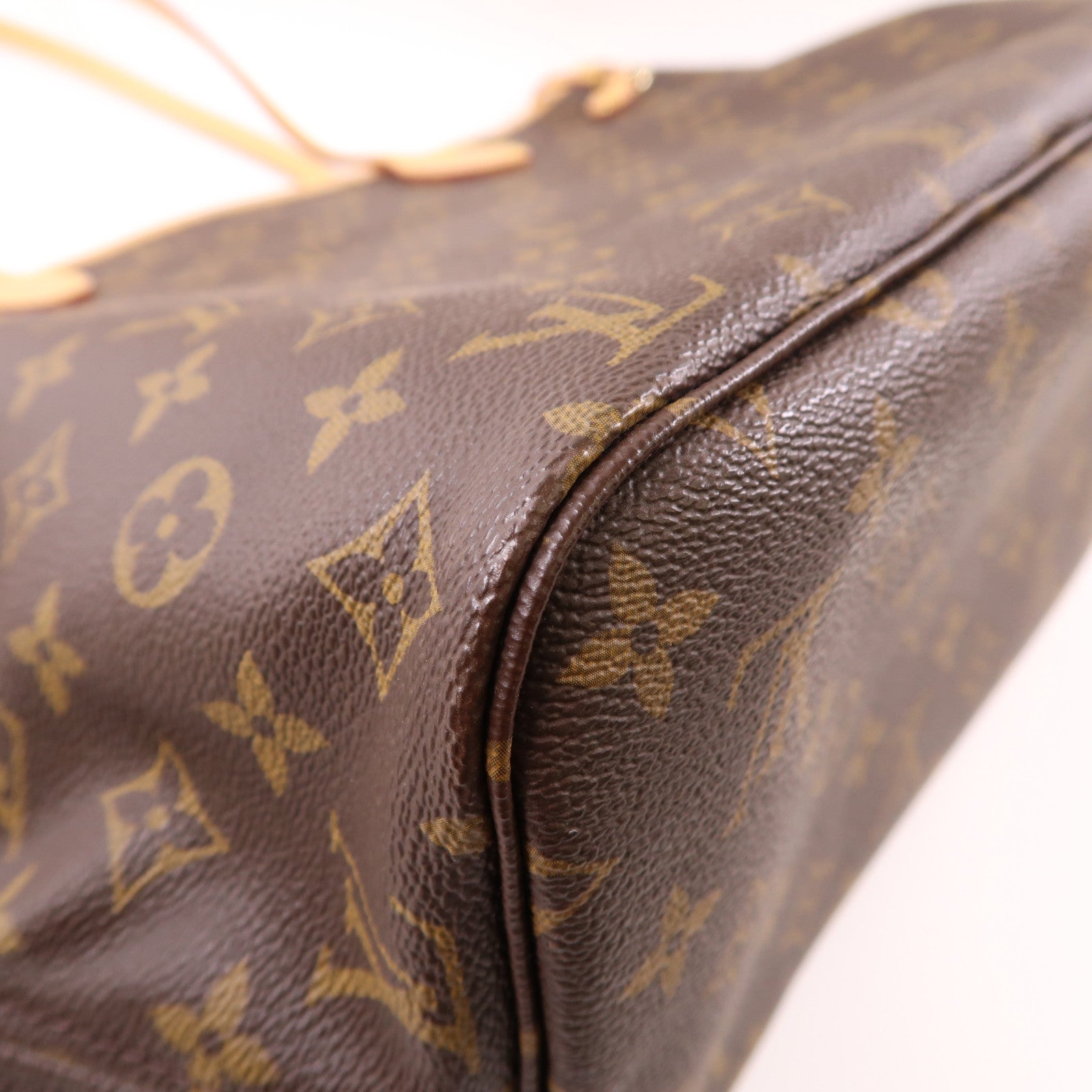 LOUIS VUITTON Monogram Neverfull MM金扣肩背袋手挽袋