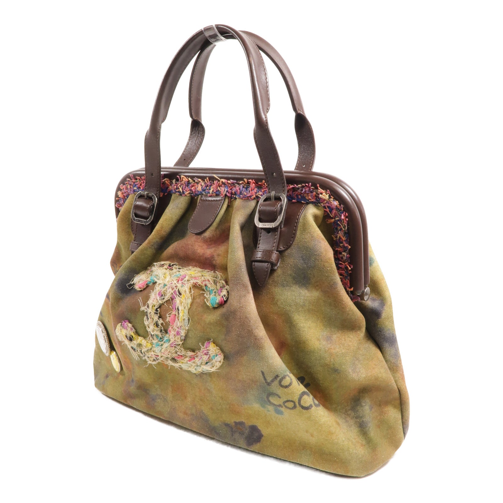 CHANEL 帆布Graffiti Bowling Handbag手挽袋