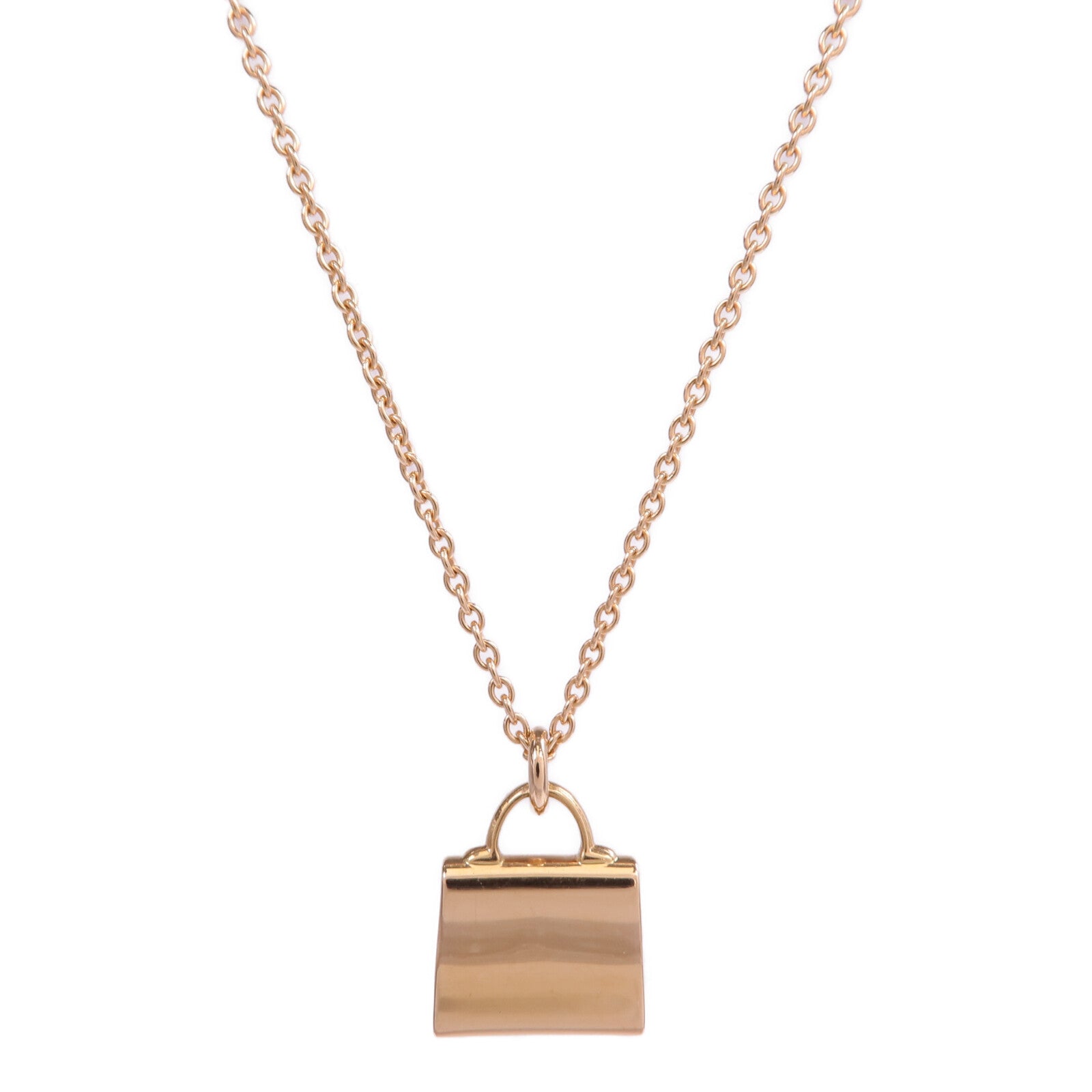 HERMES 【激減優惠】18K玫瑰金Amulettes Kelly Pendant鑽石項鍊