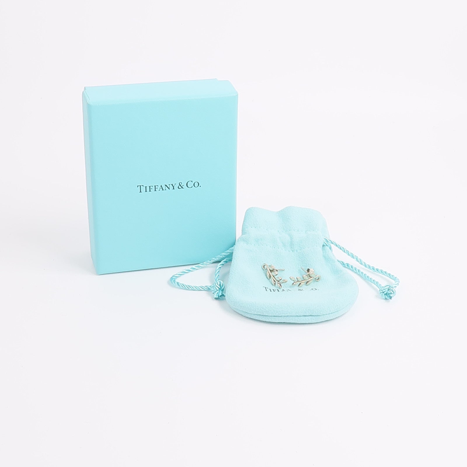 TIFFANY＆CO 925純銀Olive Leaf Climber Earrings耳環