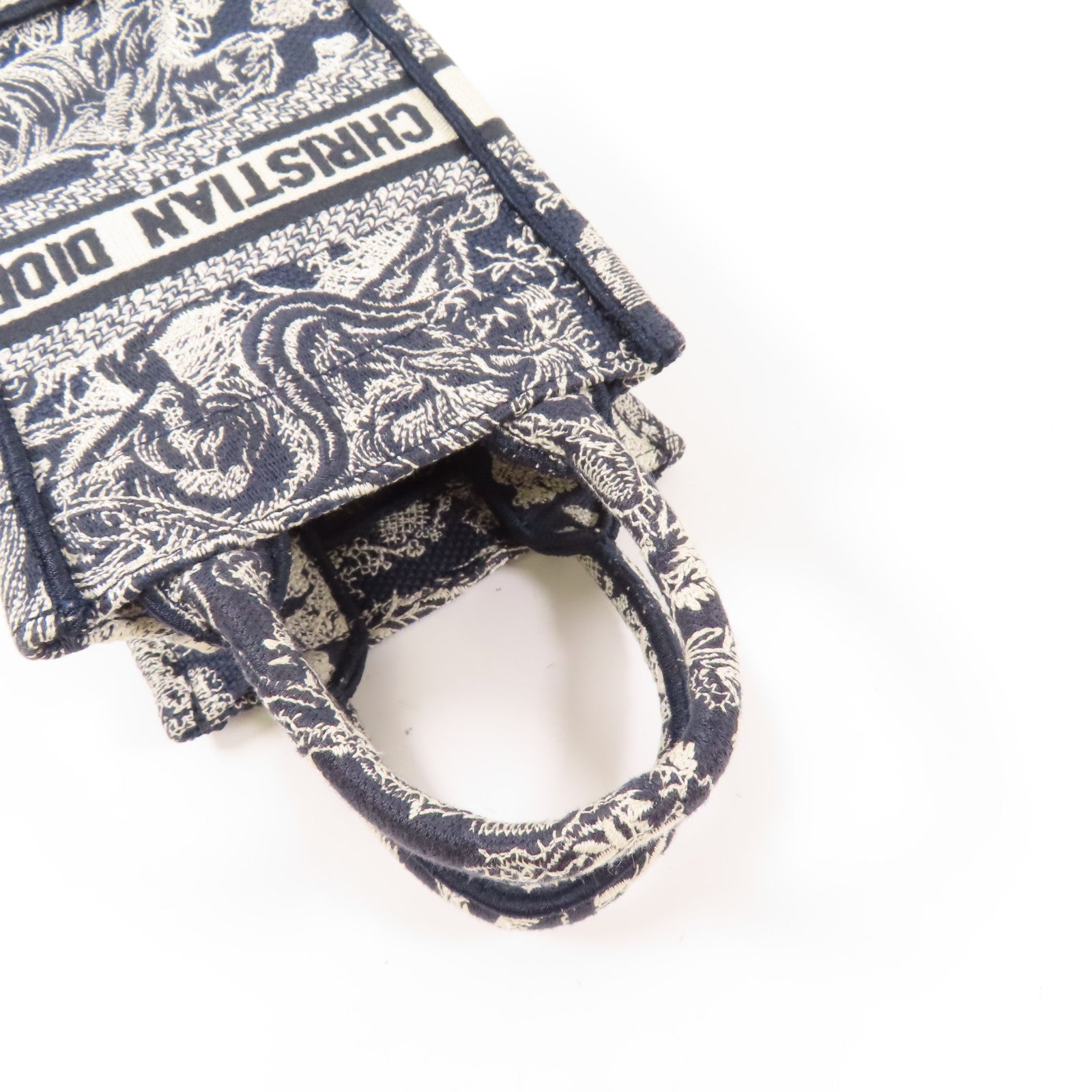 Dior 帆布Mini Book Tote金扣手挽肩背兩用袋