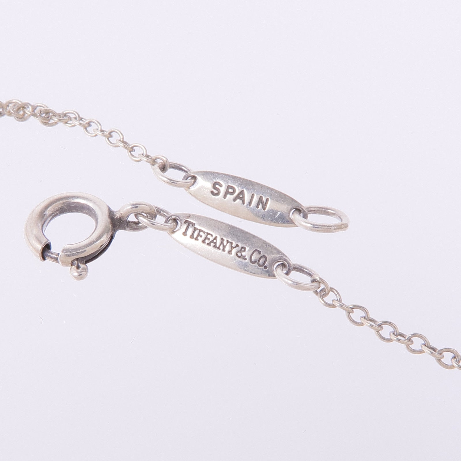 TIFFANY＆CO 925純銀Elsa Peretti Open Heart Pendant項鍊