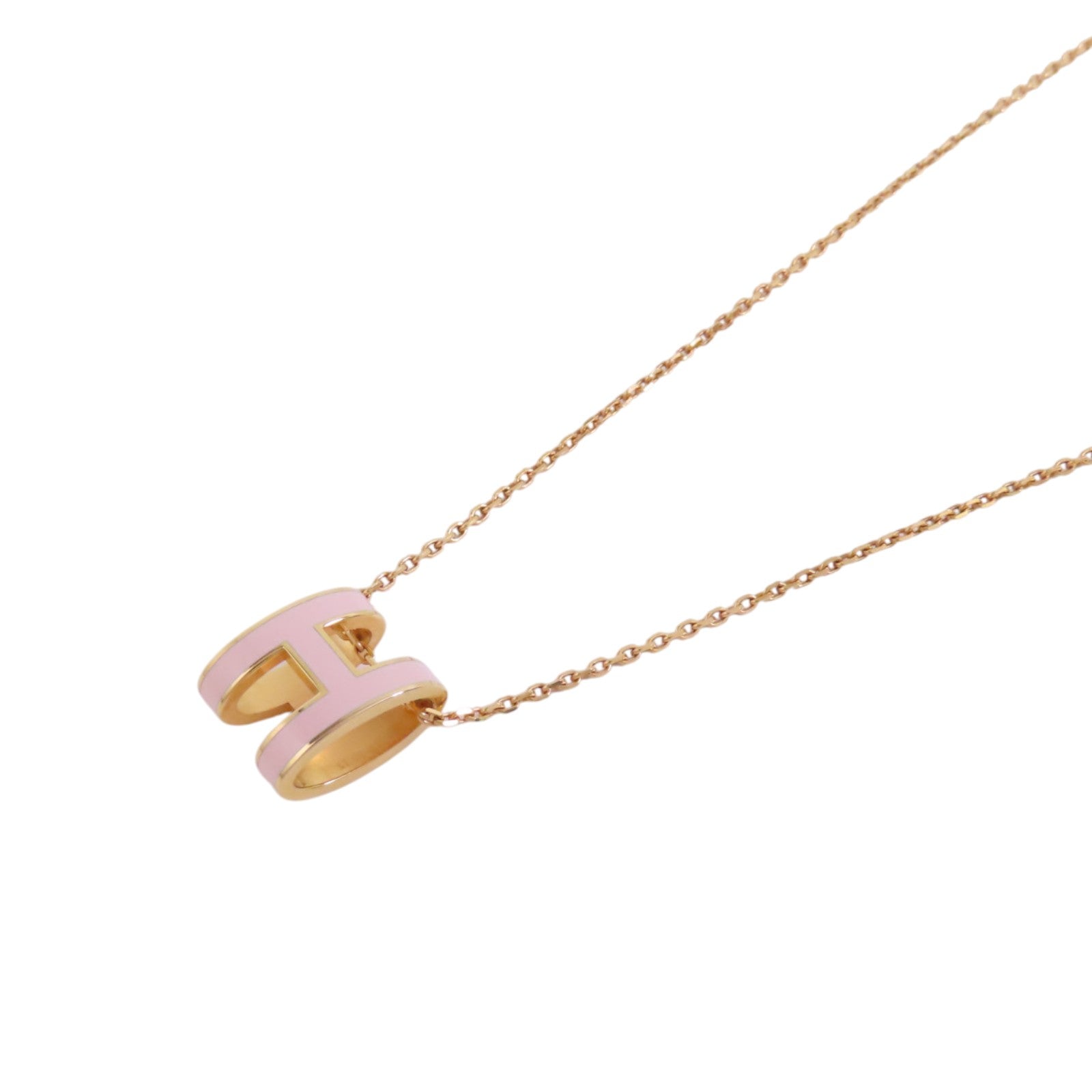 HERMES 金屬/琺瑯Pop H Necklace金扣項鏈