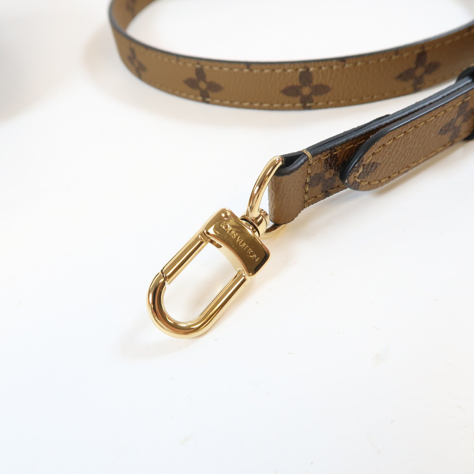 LOUIS VUITTON Monogram Reverse Pochette Métis金扣手挽肩背兩用袋啡色