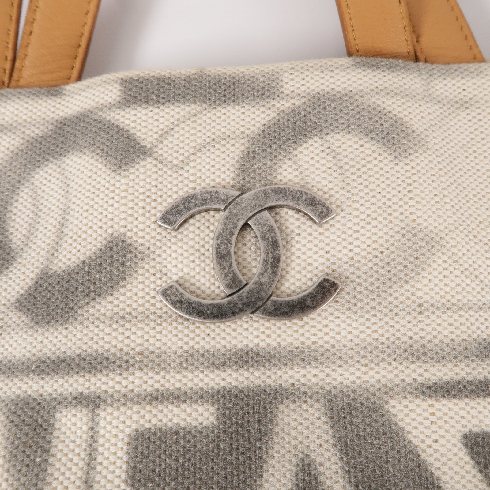 CHANEL 帆布Iliad Shopping Tote手挽肩背兩用袋