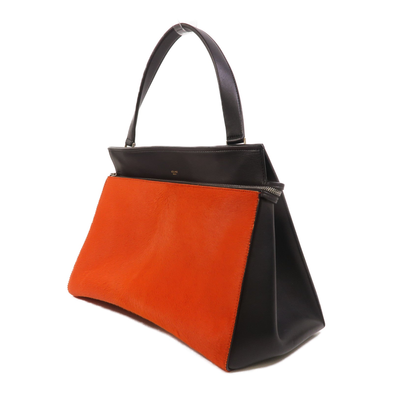 CELINE 馬毛/牛皮皮革Edge Medium肩背袋