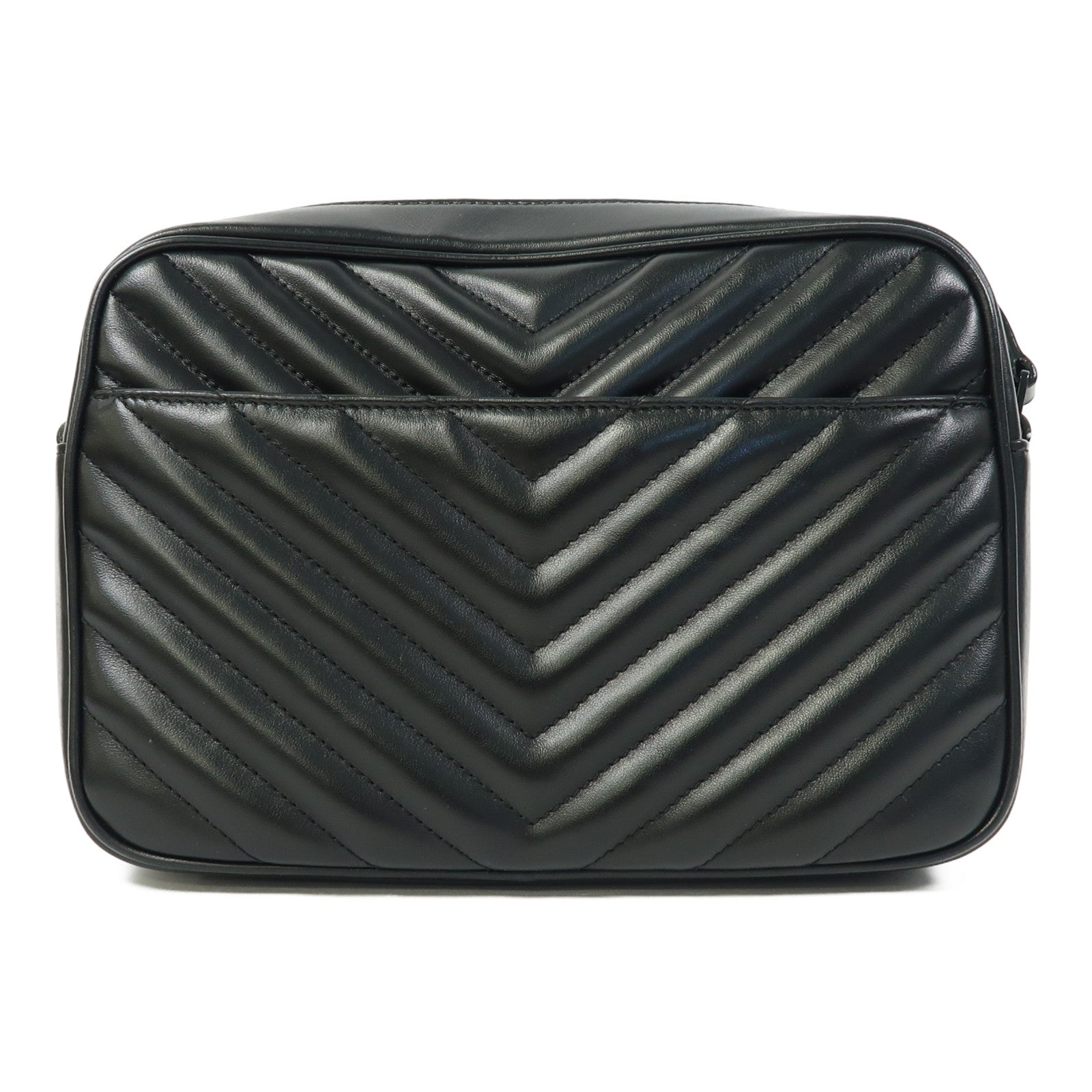 SAINT LAURENT 牛皮皮革Lou Camera肩背袋黑色