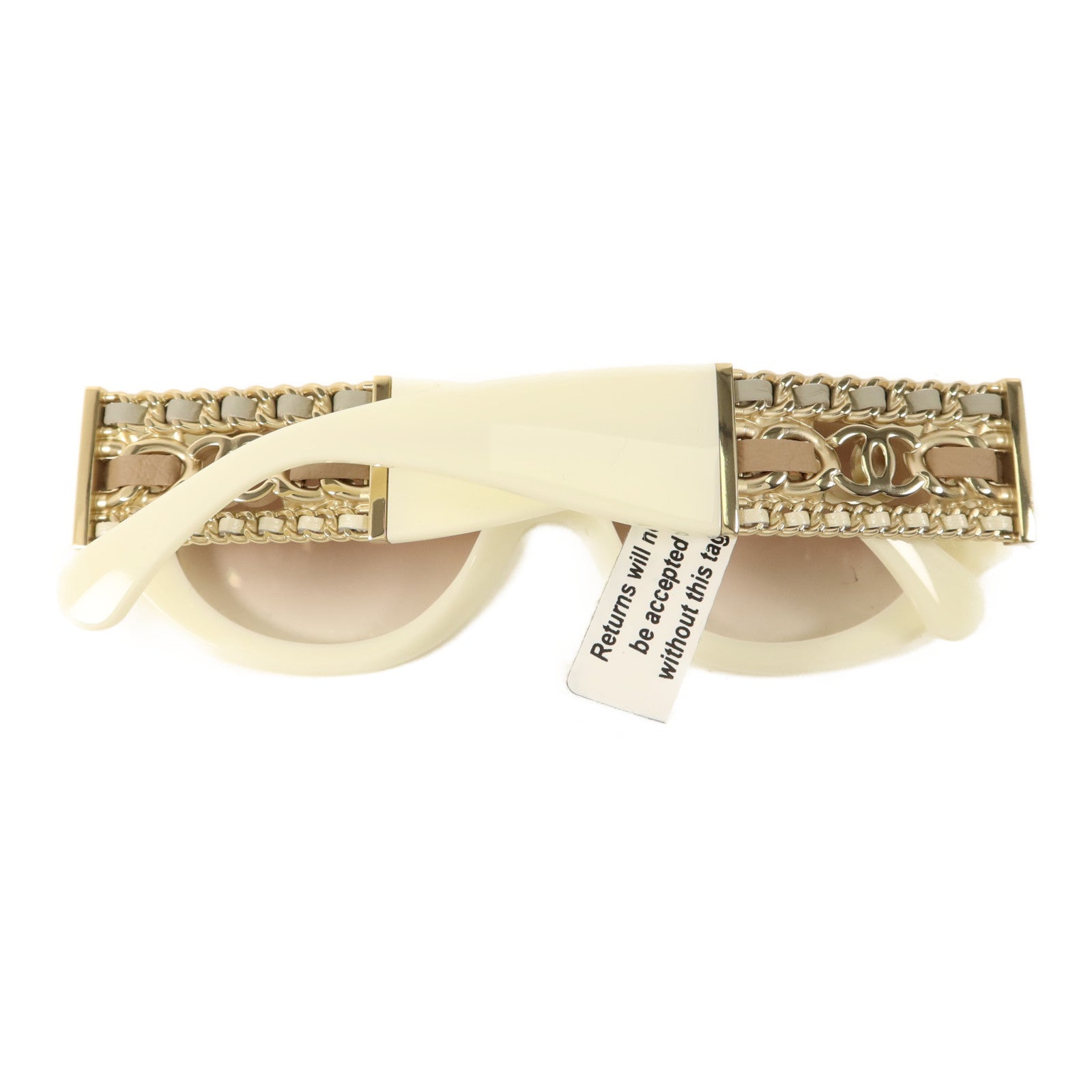 CHANEL PVC/金屬Oval Sunglasses太陽眼鏡