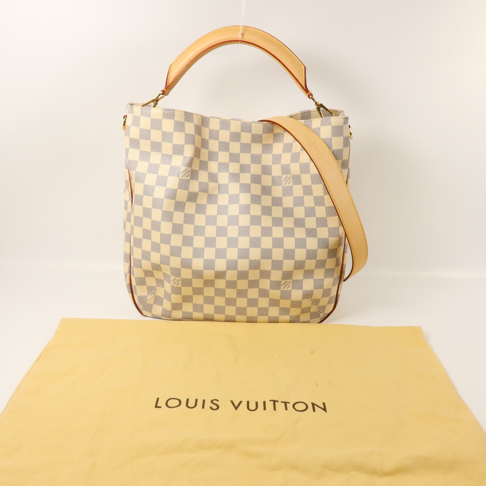 LOUIS VUITTON Damier Azur Soffi手挽肩背兩用袋