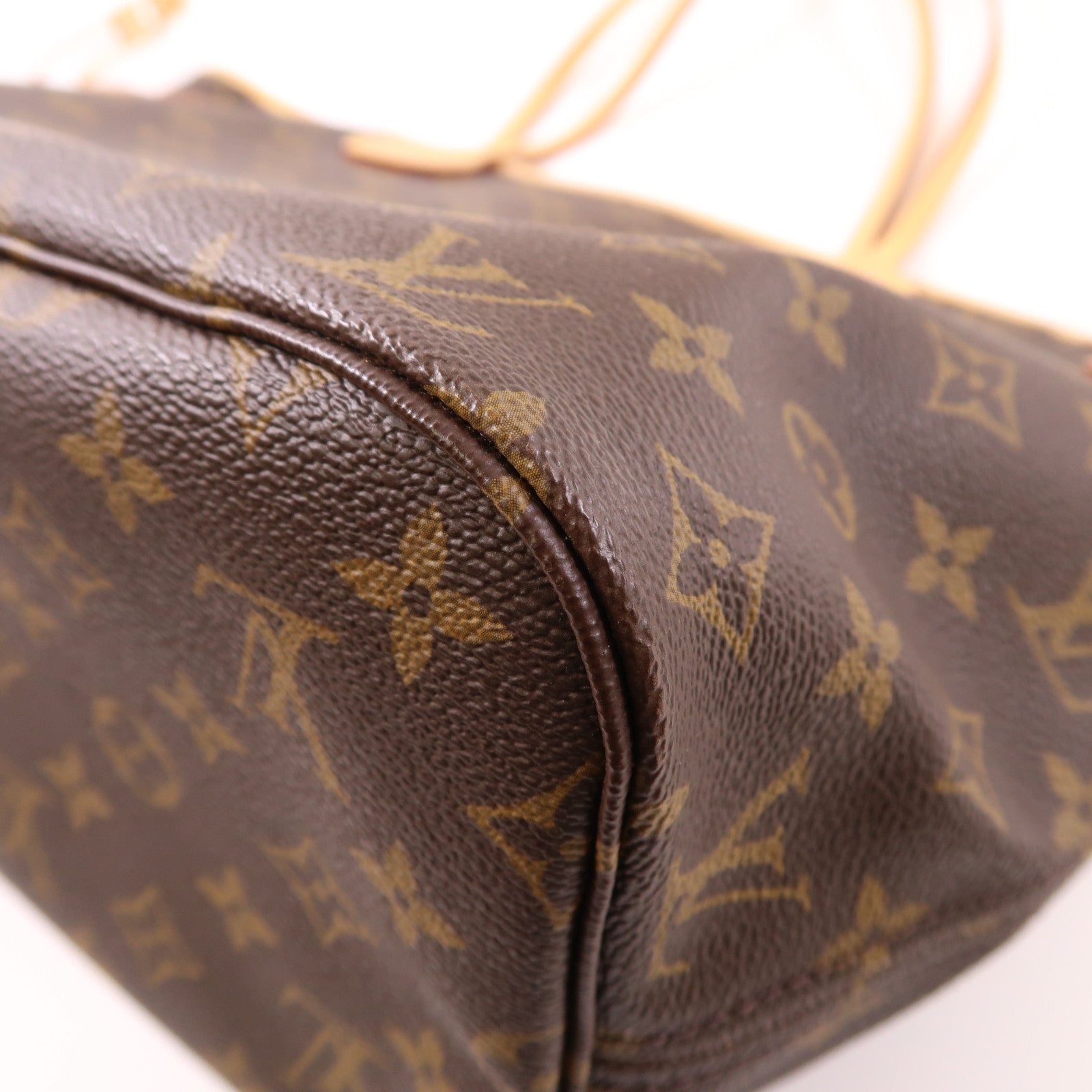 LOUIS VUITTON Monogram Neverfull MM金扣肩背袋手挽袋