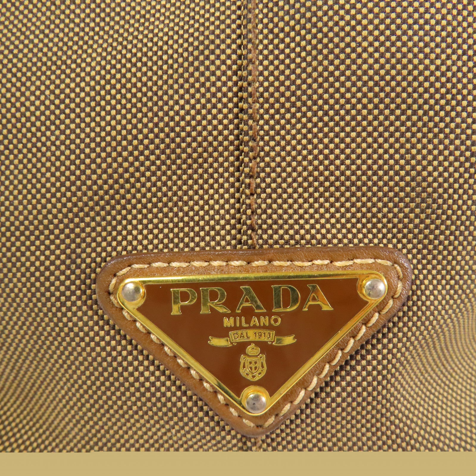 PRADA 帆布2 Way Shoulder金扣手挽肩背兩用袋