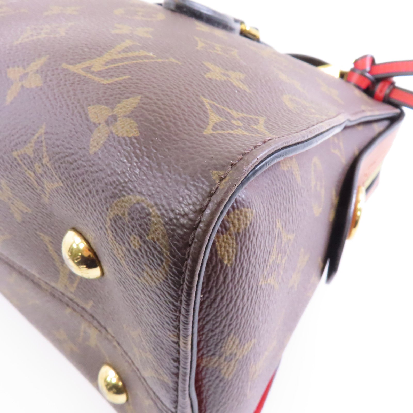 LOUIS VUITTON Monogram Tuileries金扣手挽肩背兩用袋棕色