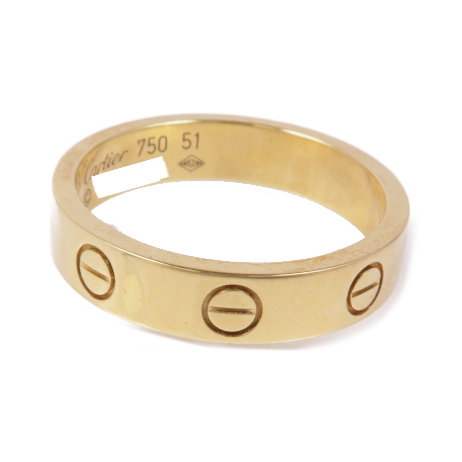 CARTIER Love Ring 18K Yellow Gold Cartier#51 US#5.75 B4056100