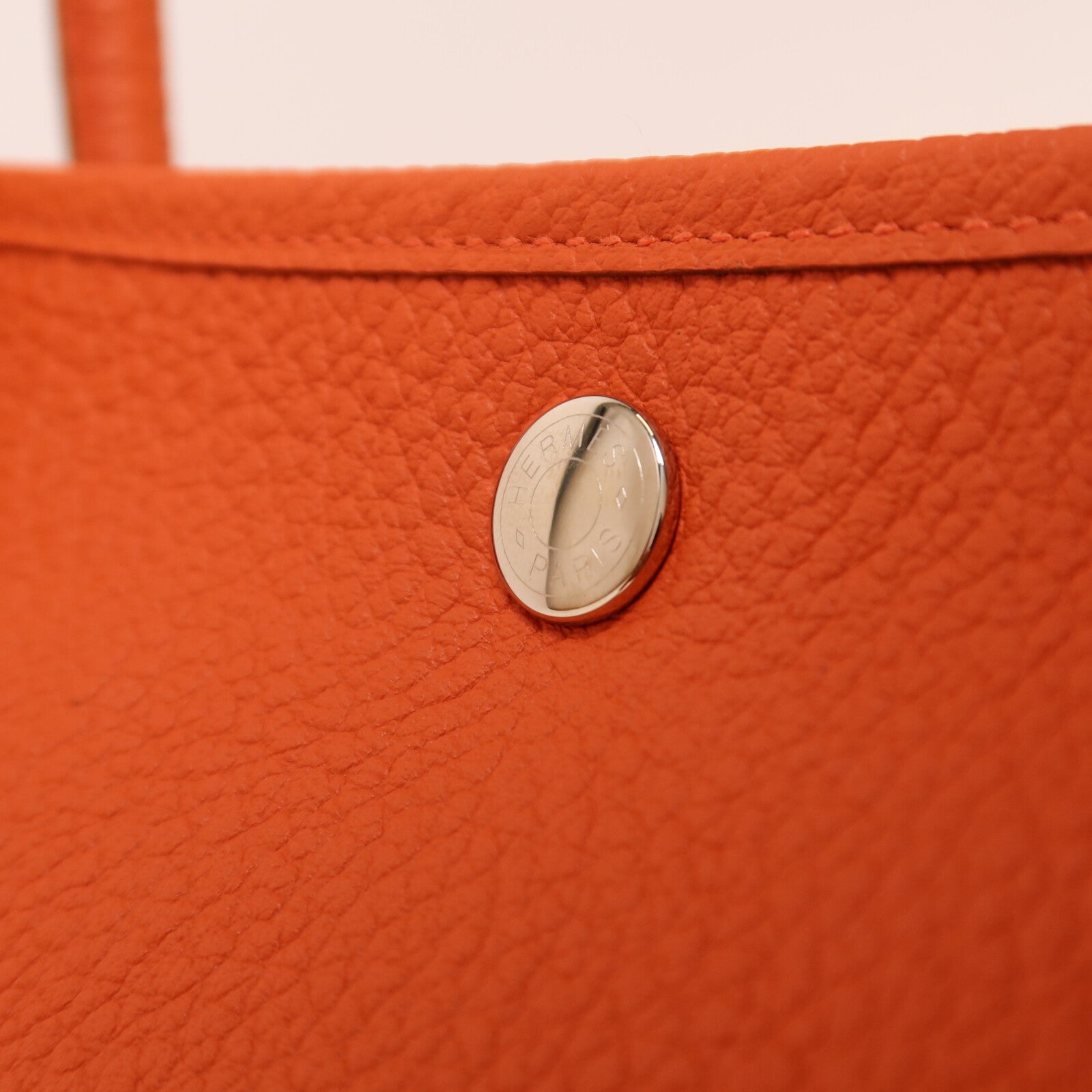 HERMES Negonda皮革Garden Party PM手挽袋Feu