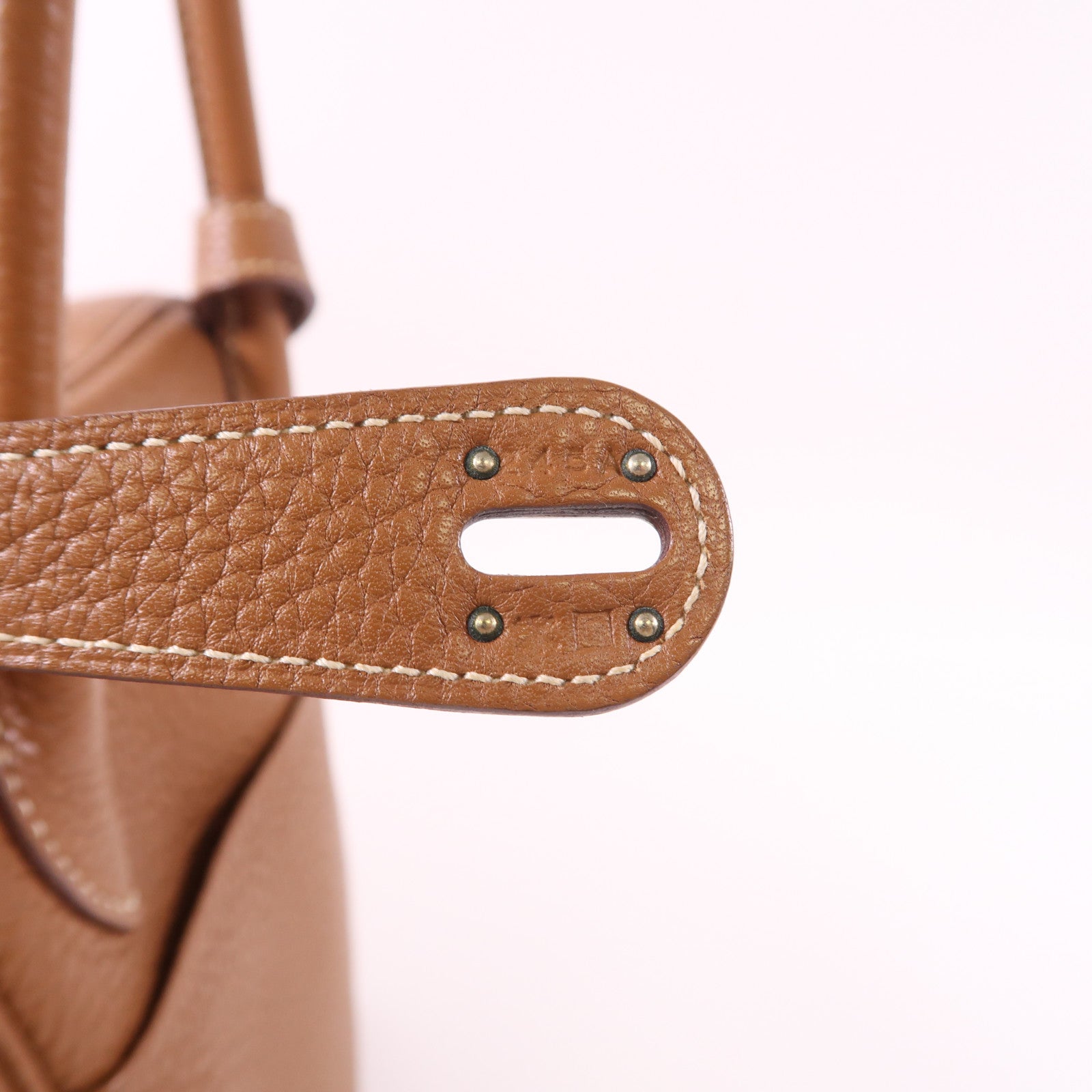 HERMES 【激減優惠】Clemence皮革Lindy 30銀扣手挽肩背兩用袋Gold