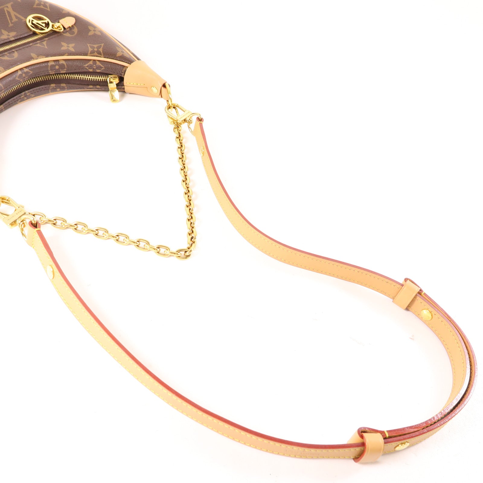 LOUIS VUITTON Monogram Loop金扣肩背袋棕色