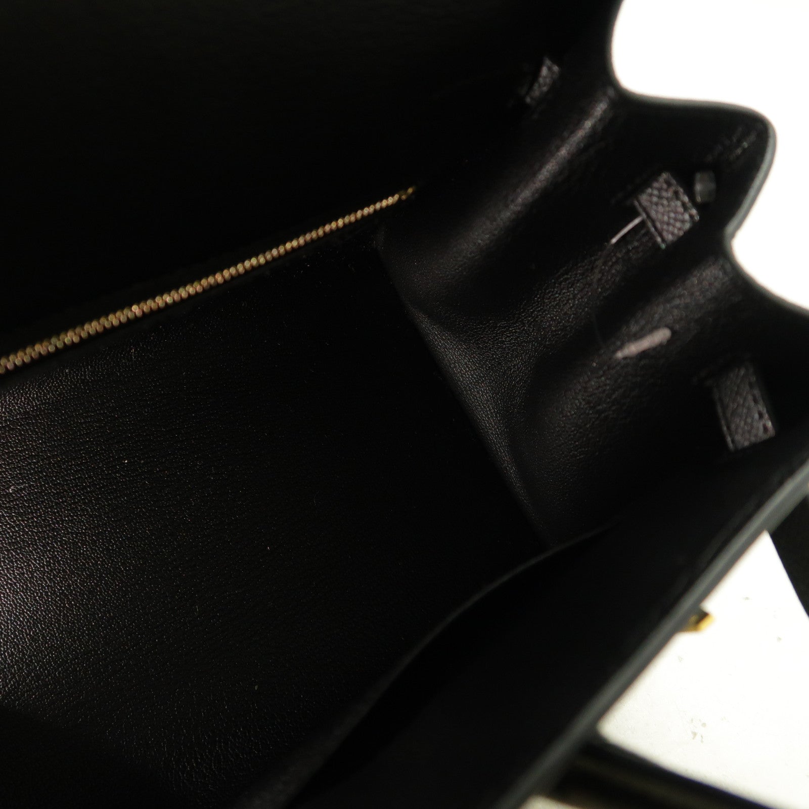 HERMES Epsom皮革Birkin 25金扣手挽袋Noir/黑色