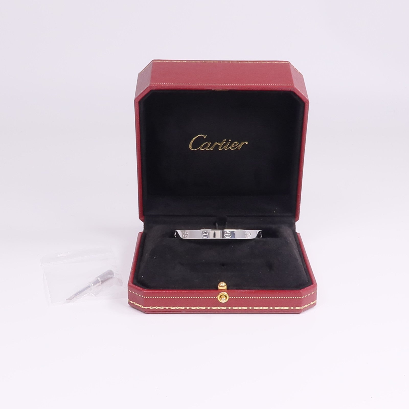 CARTIER 18K白金Love Bangle手鐲Cartier#17