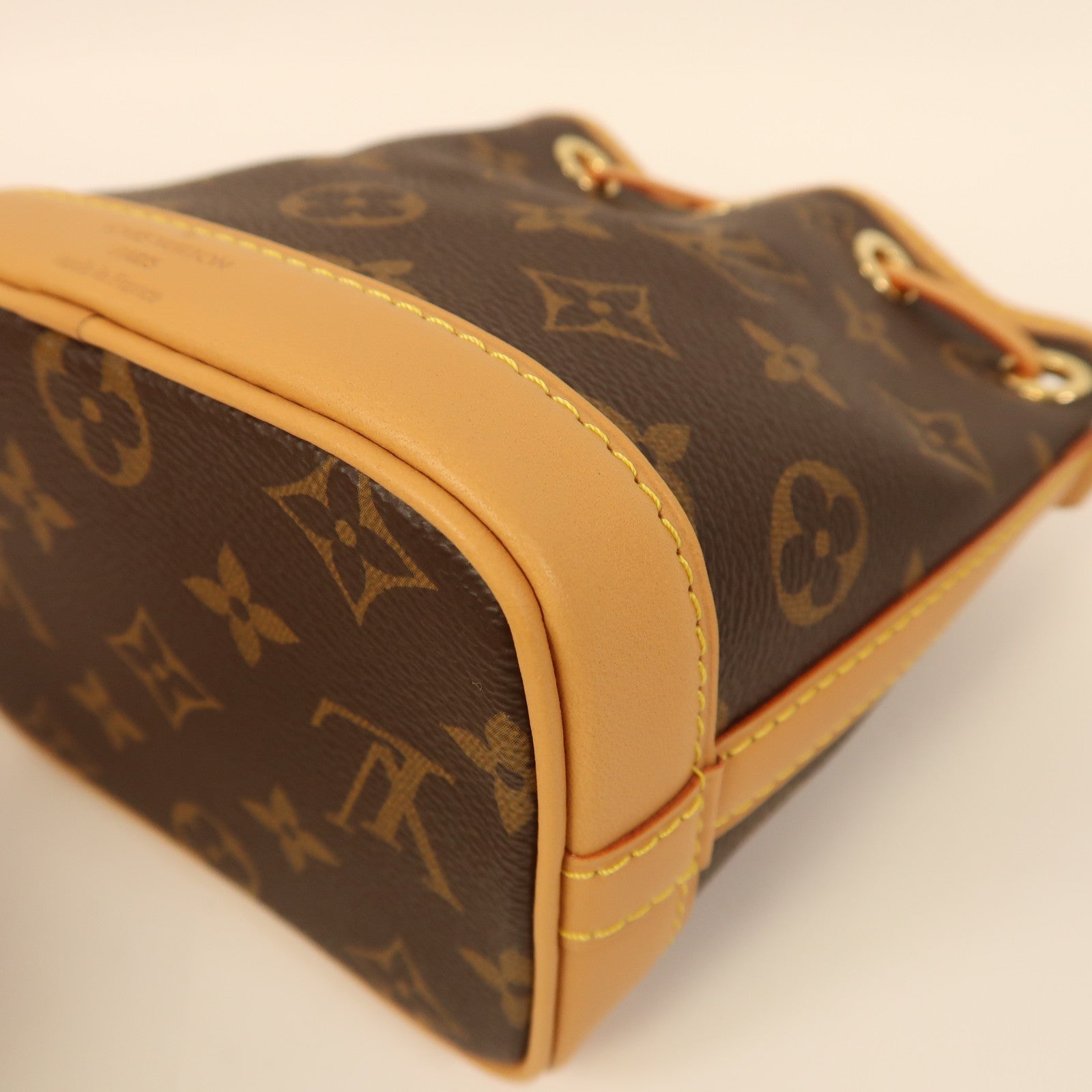 LOUIS VUITTON Monogram Nano Noe金扣手挽肩背兩用袋啡色