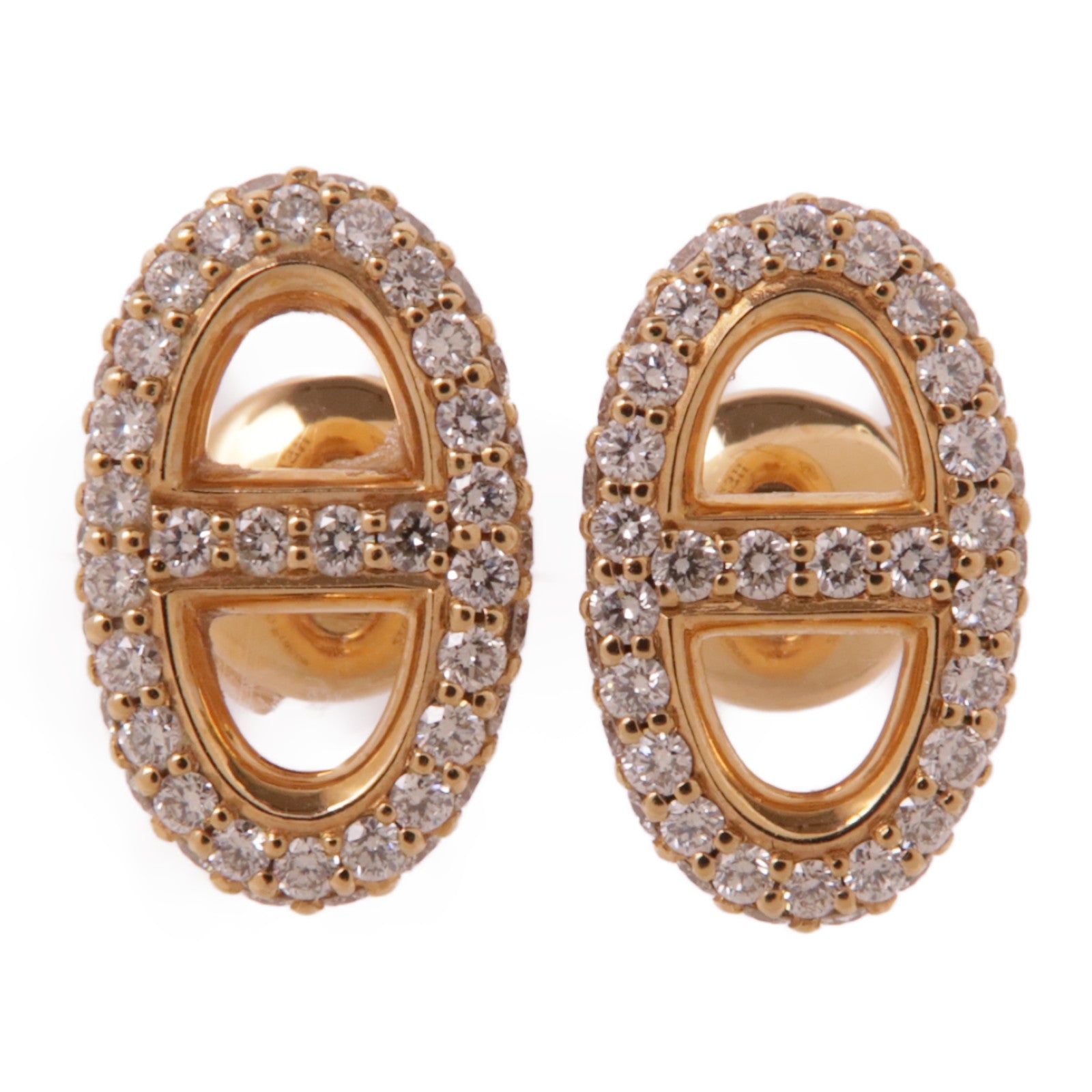 HERMES 18K玫瑰金Farandole Diamond Earrings鑽石耳環