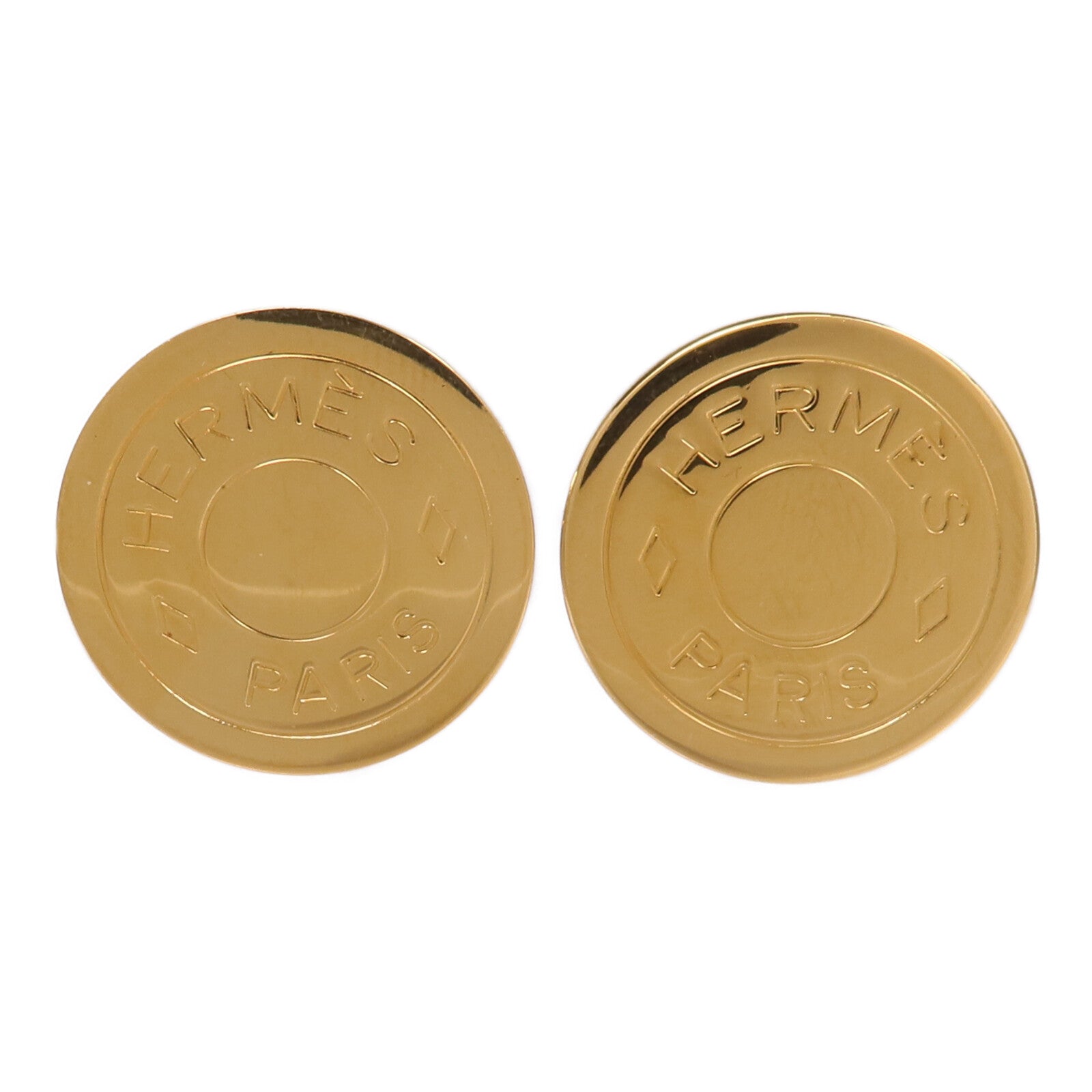 HERMES 金屬Clou De Selle Earrings夾式耳環