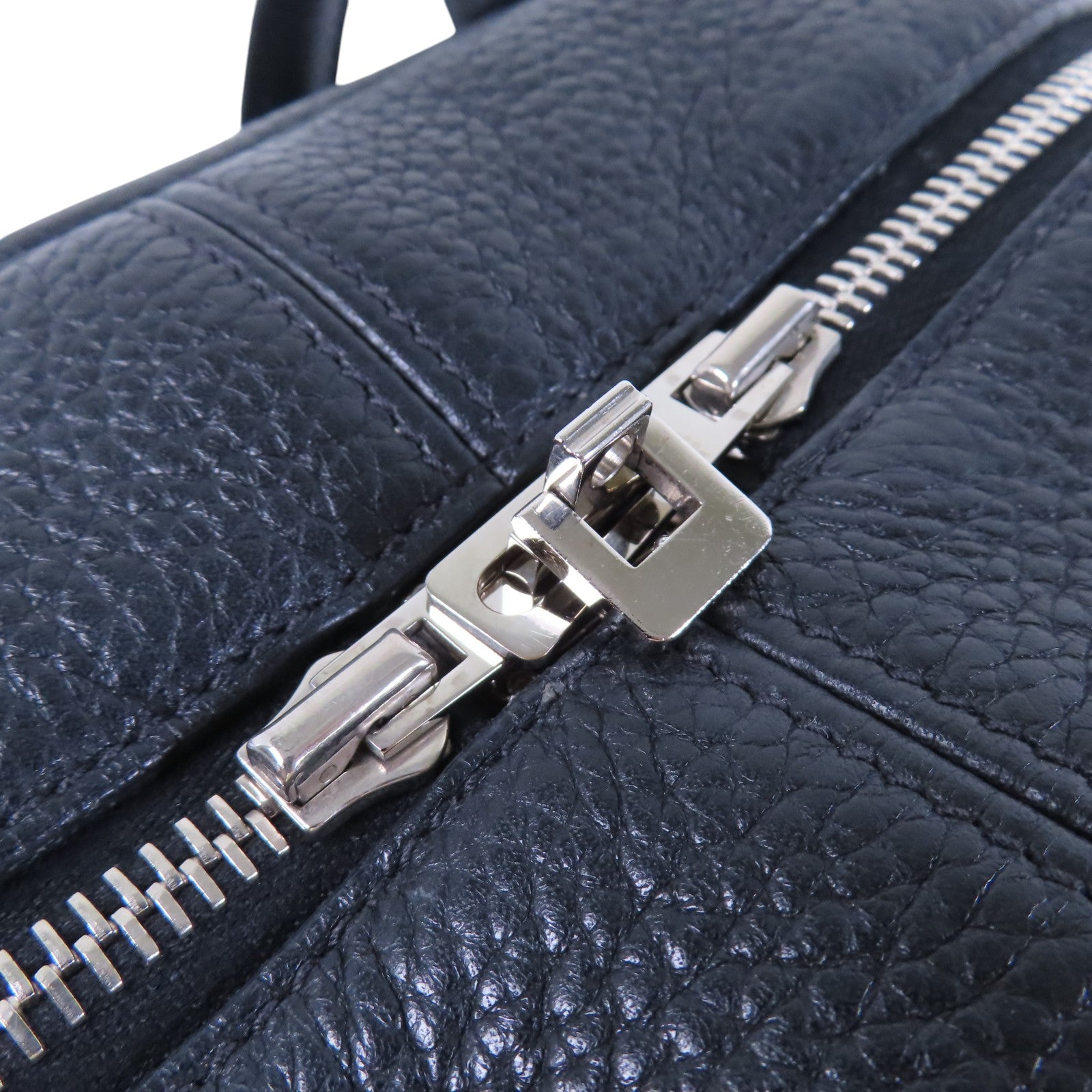 HERMES Clemence皮革Victoria 35銀扣手挽袋