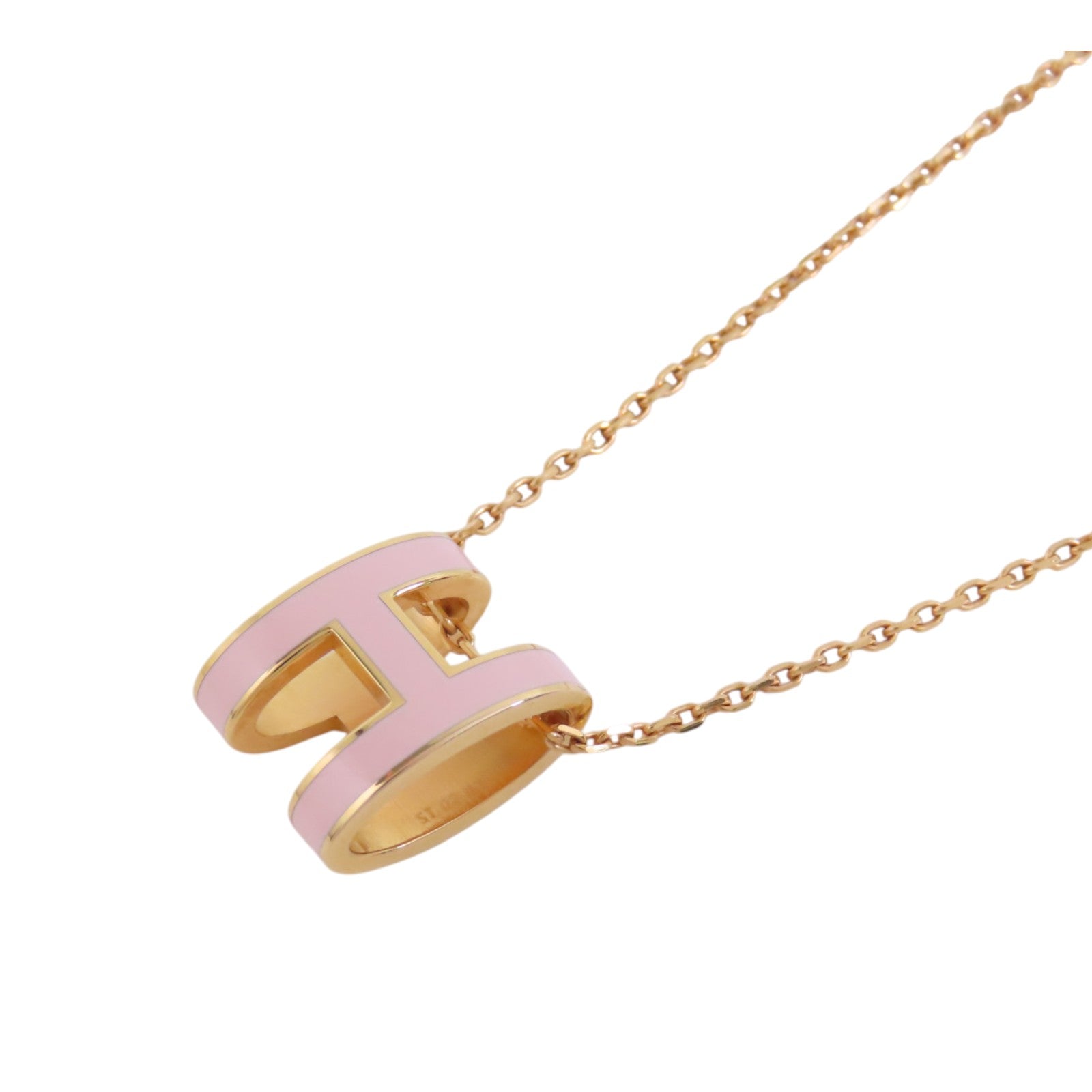 HERMES 金屬/琺瑯Pop H Necklace金扣項鏈