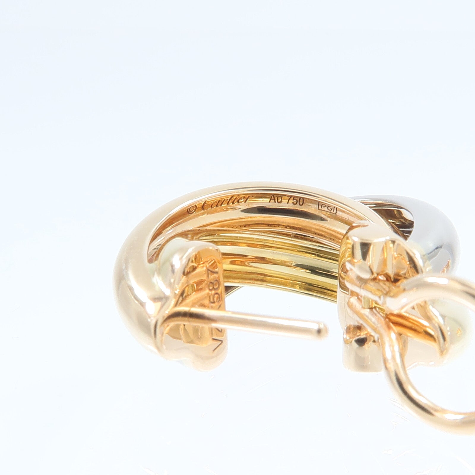 CARTIER 18K玫瑰金/黃金/白金Trinity Earrings耳環