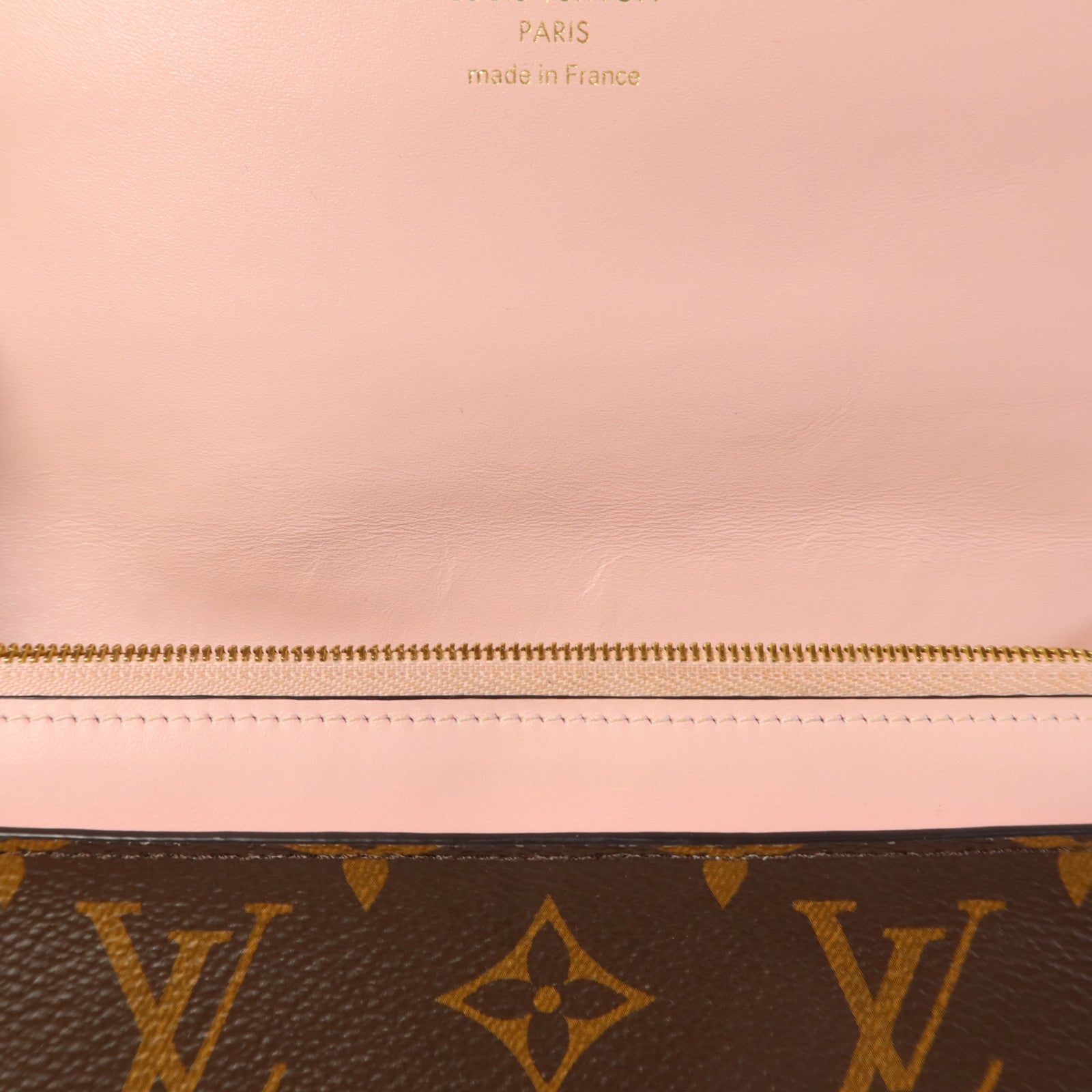 LOUIS VUITTON Monogram Flore Chain Wallet金扣鏈帶肩背袋