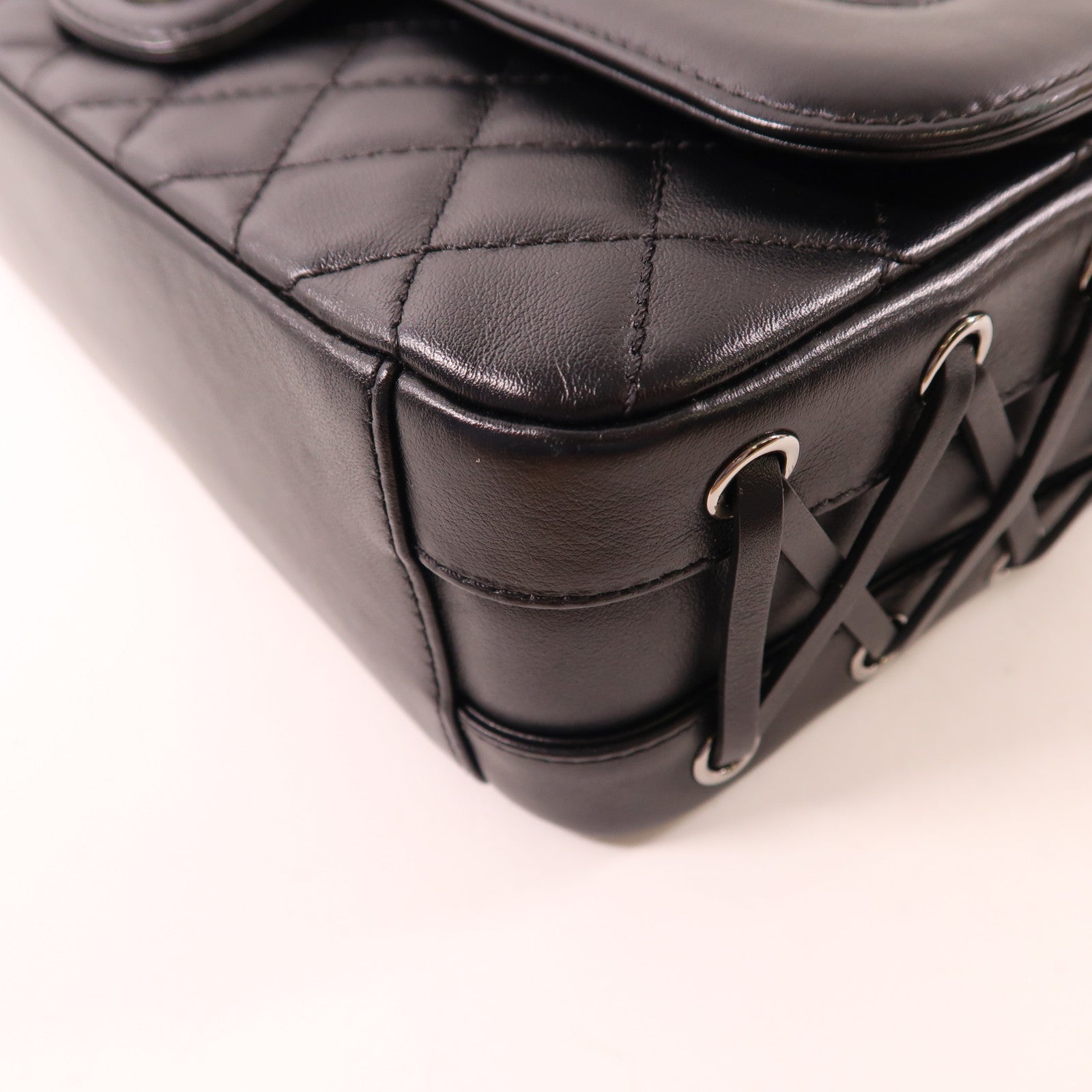 CHANEL【激減優惠】 羊皮皮革Chain Shoulder銀扣鏈帶肩背袋