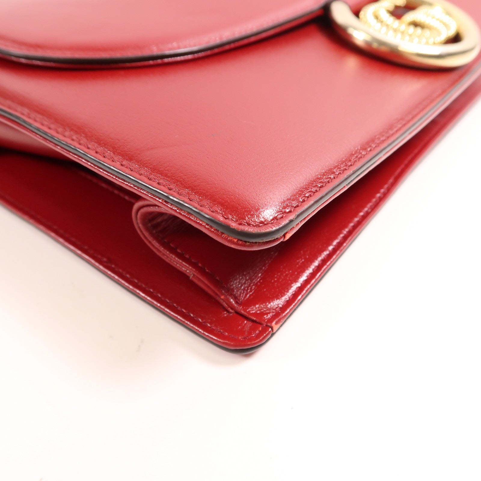 GUCCI 【激減優惠】牛皮皮革Shoulder Bag金扣肩背袋