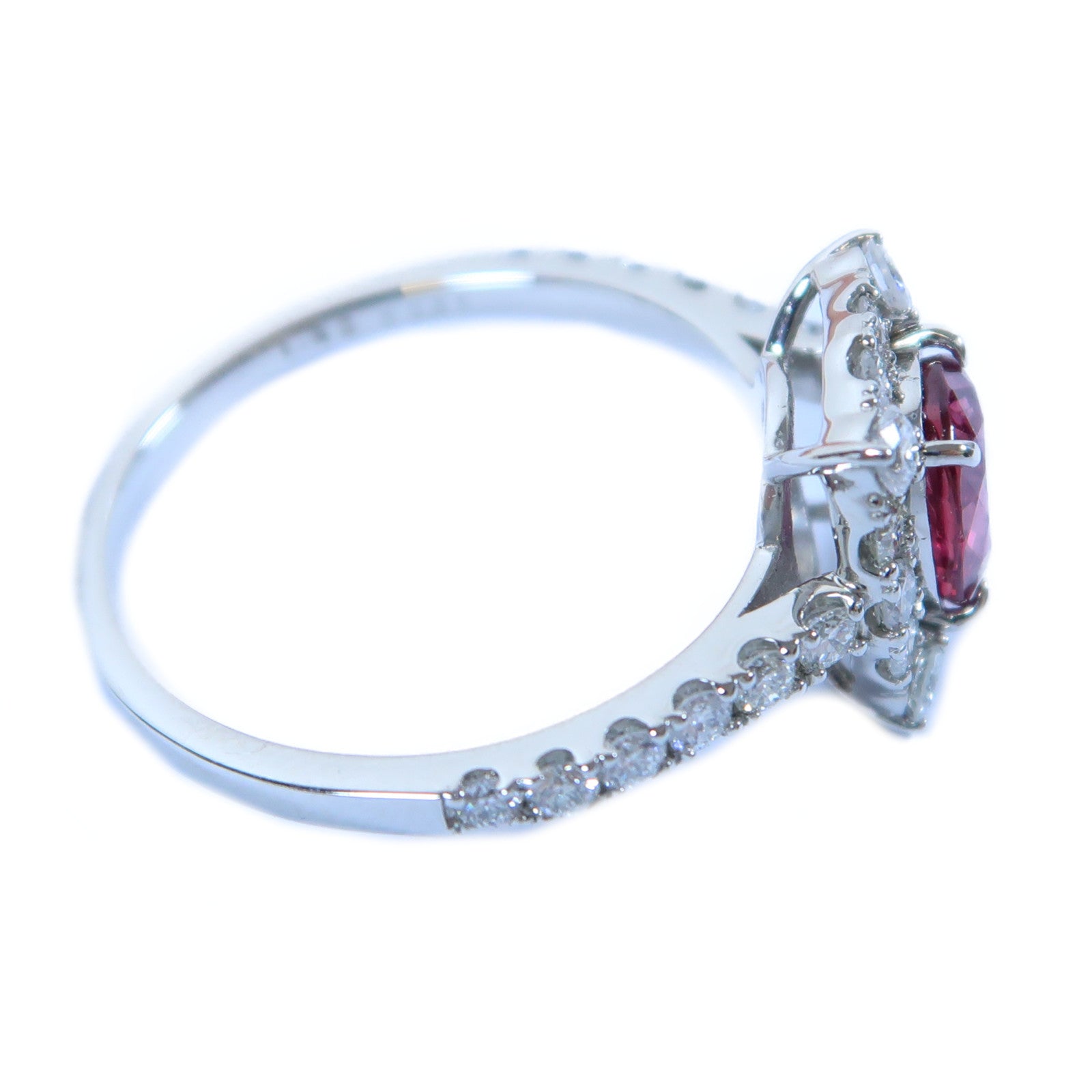 JEWELRY 【激減優惠】PT950鉑金Ruby Ring 1.20ct紅寶石/0.61ct鑽石戒指US#7.5