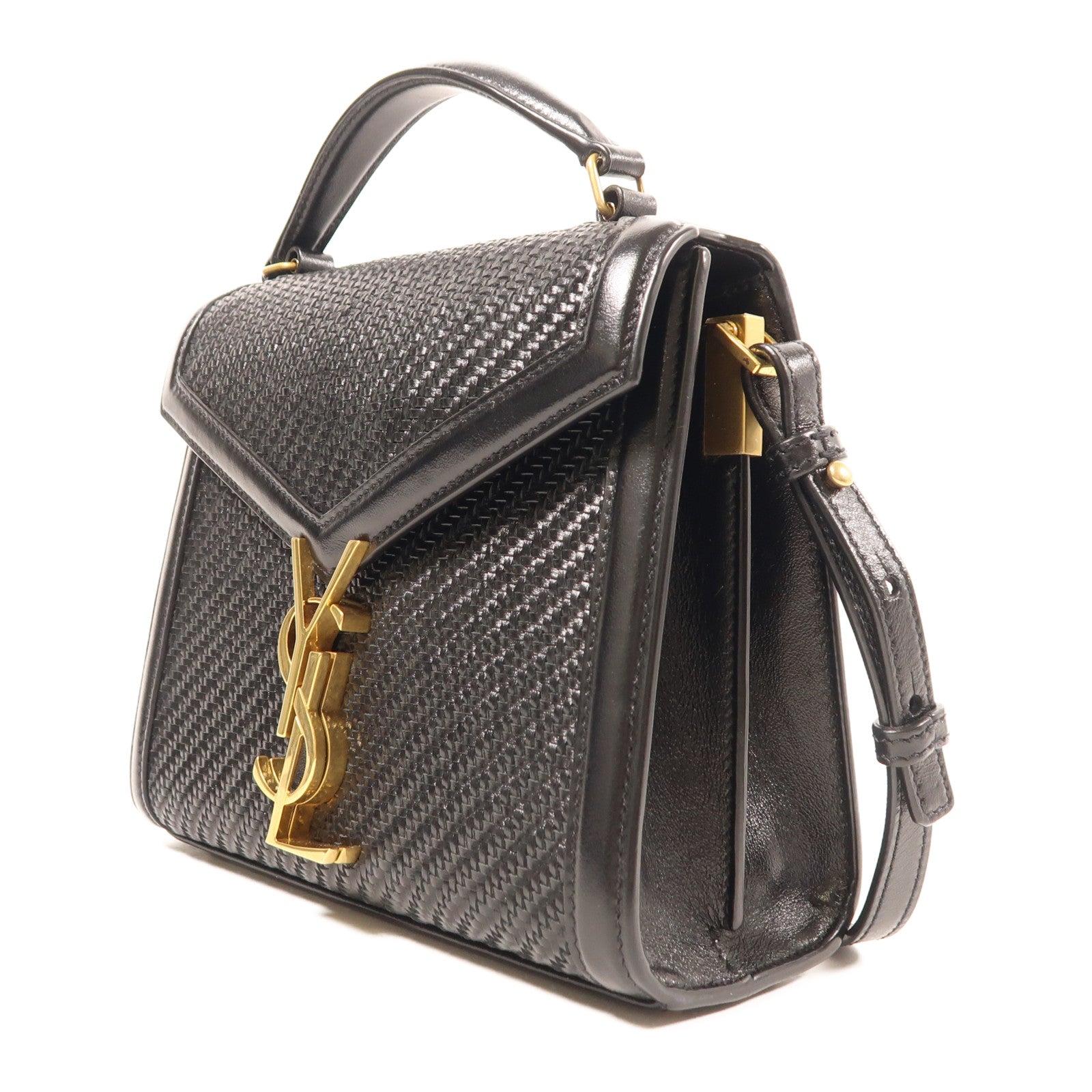 SAINT LAURENT 牛皮皮革2 Way Shoulder Bag金扣手挽肩背兩用袋