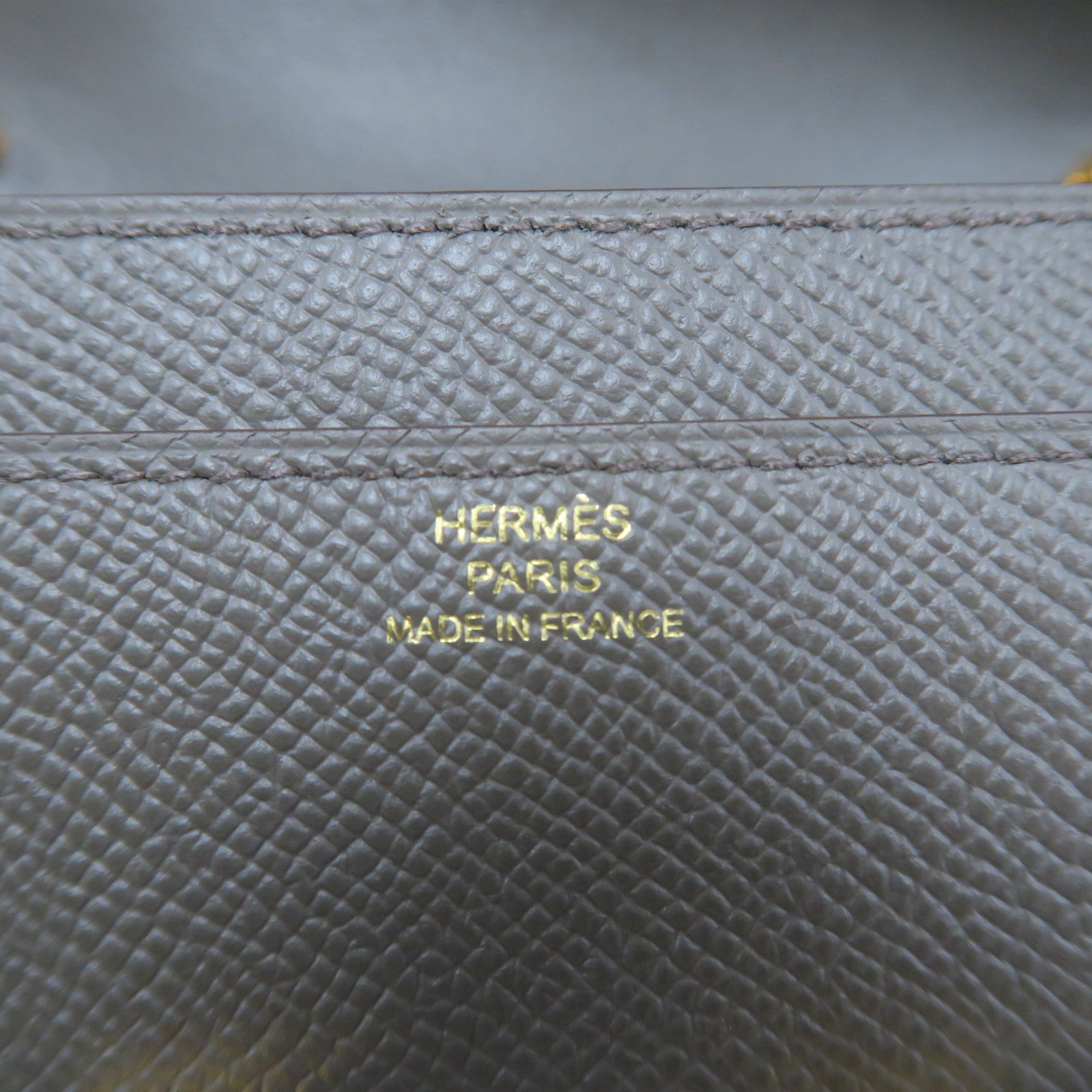 HERMES Veau Epsom皮革Constance To Go金扣肩背袋錫灰色