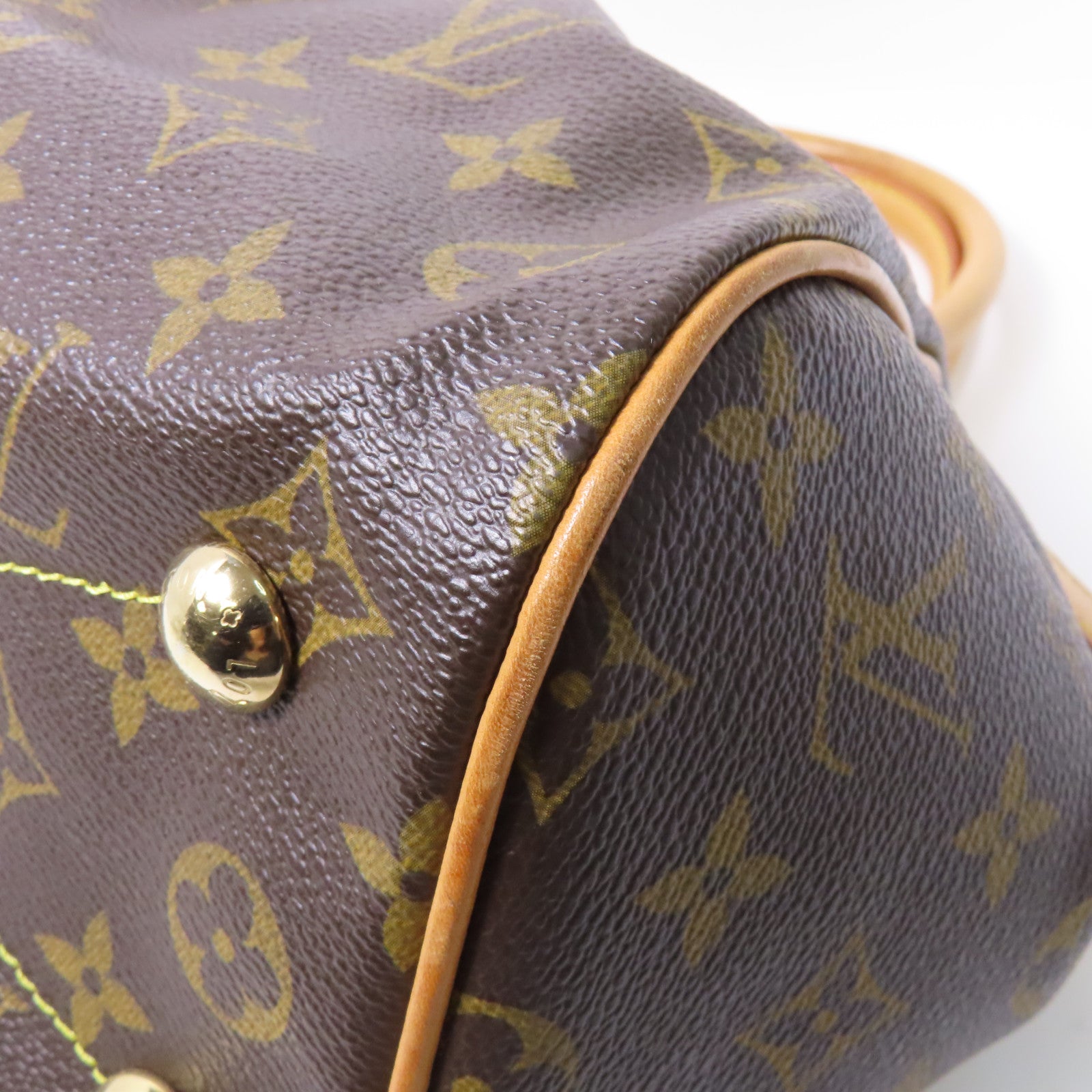LOUIS VUITTON Monogram Tivoli PM金扣手挽袋啡色