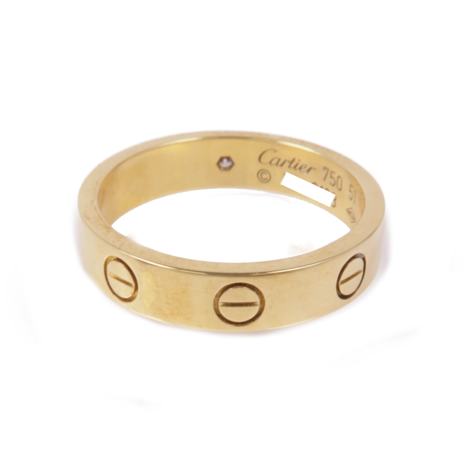 CARTIER Love Ring 18K Yellow Gold Cartier#51 US#5.75 B4056100