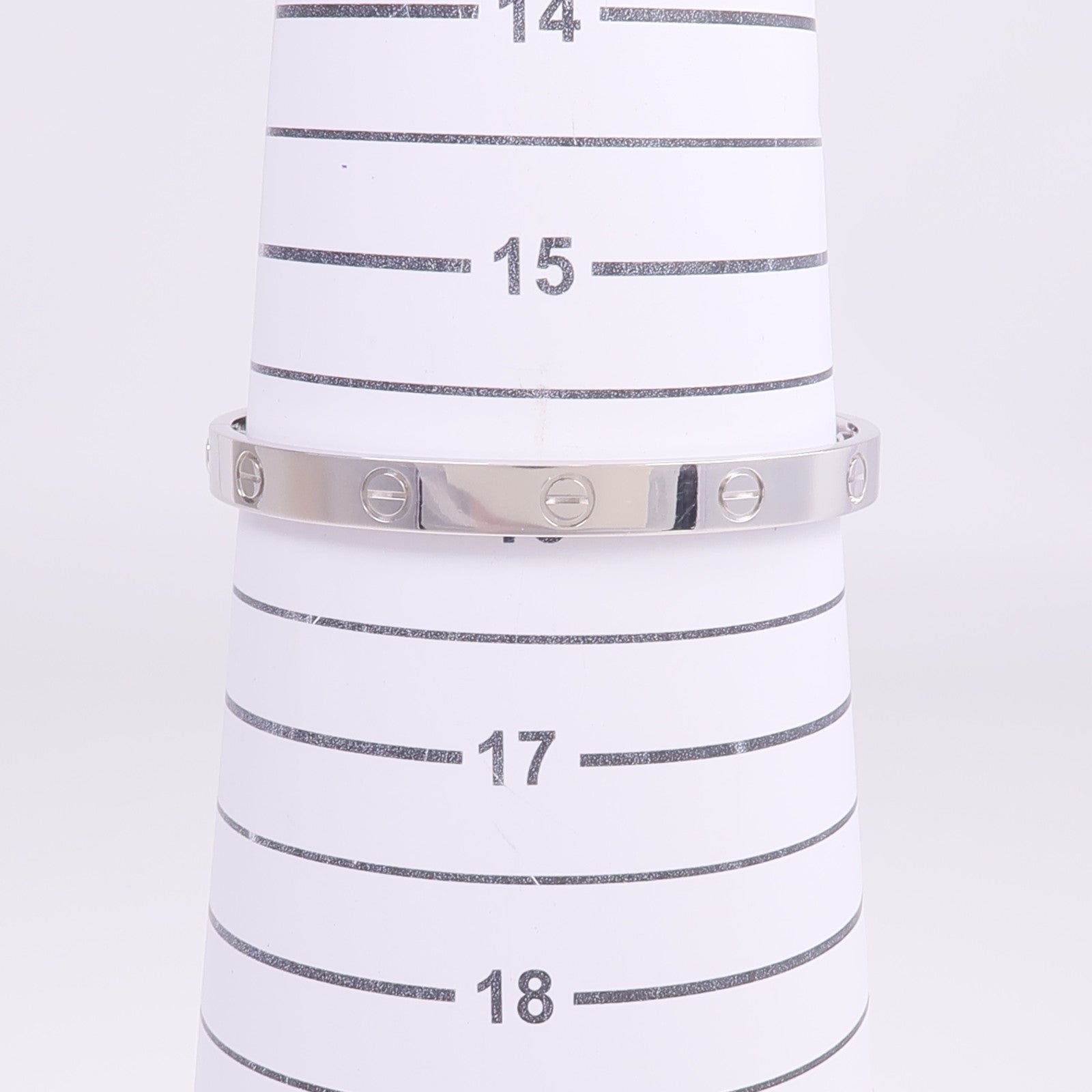 CARTIER 18K白金Love Bangle手鐲Cartier#17