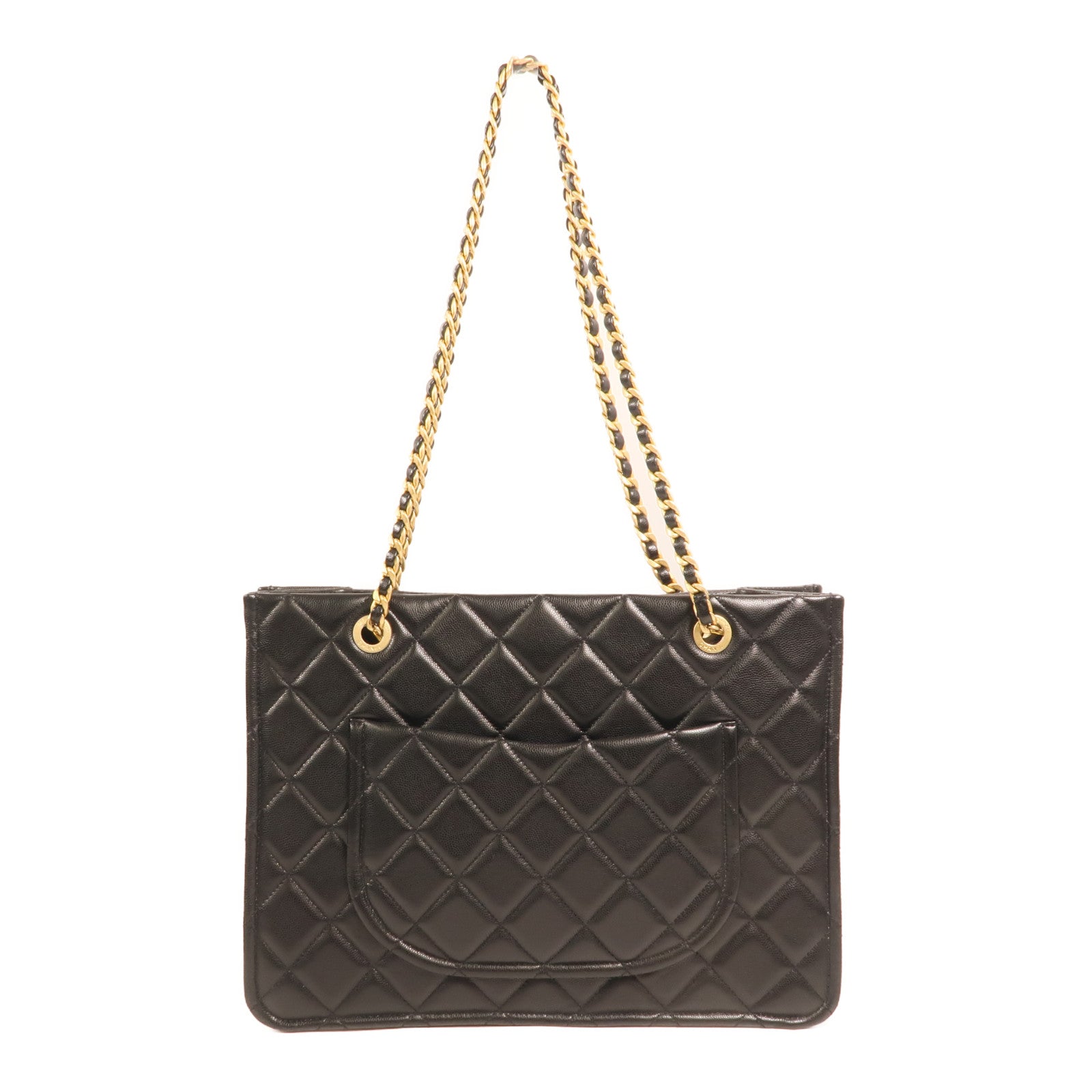CHANEL 牛皮皮革Quilted Timeless CC Chain Tote金扣鏈帶肩背袋