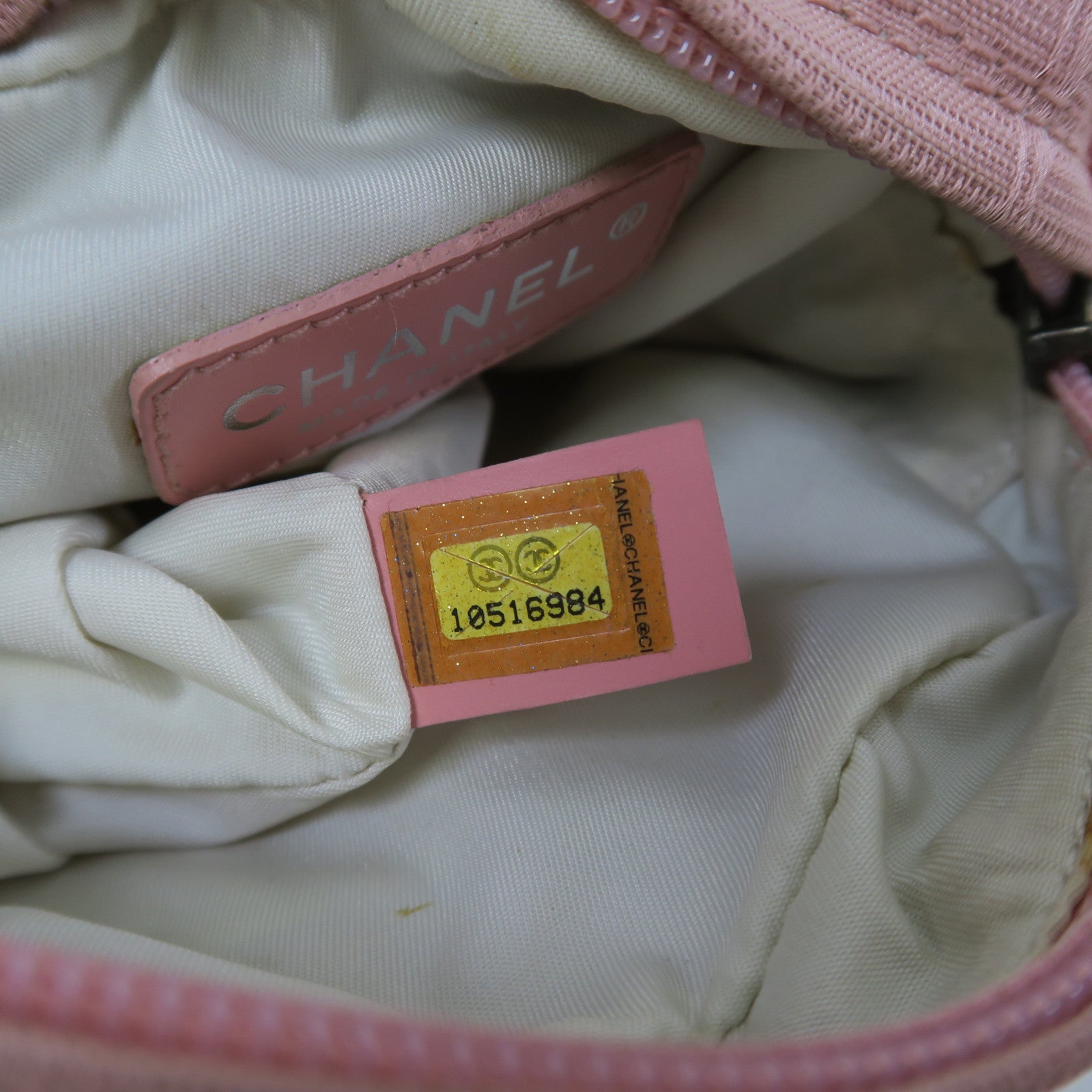 CHANEL 【激減優惠】帆布New Travel Line Pochette Shoulder Bag銀扣肩背袋粉紅色