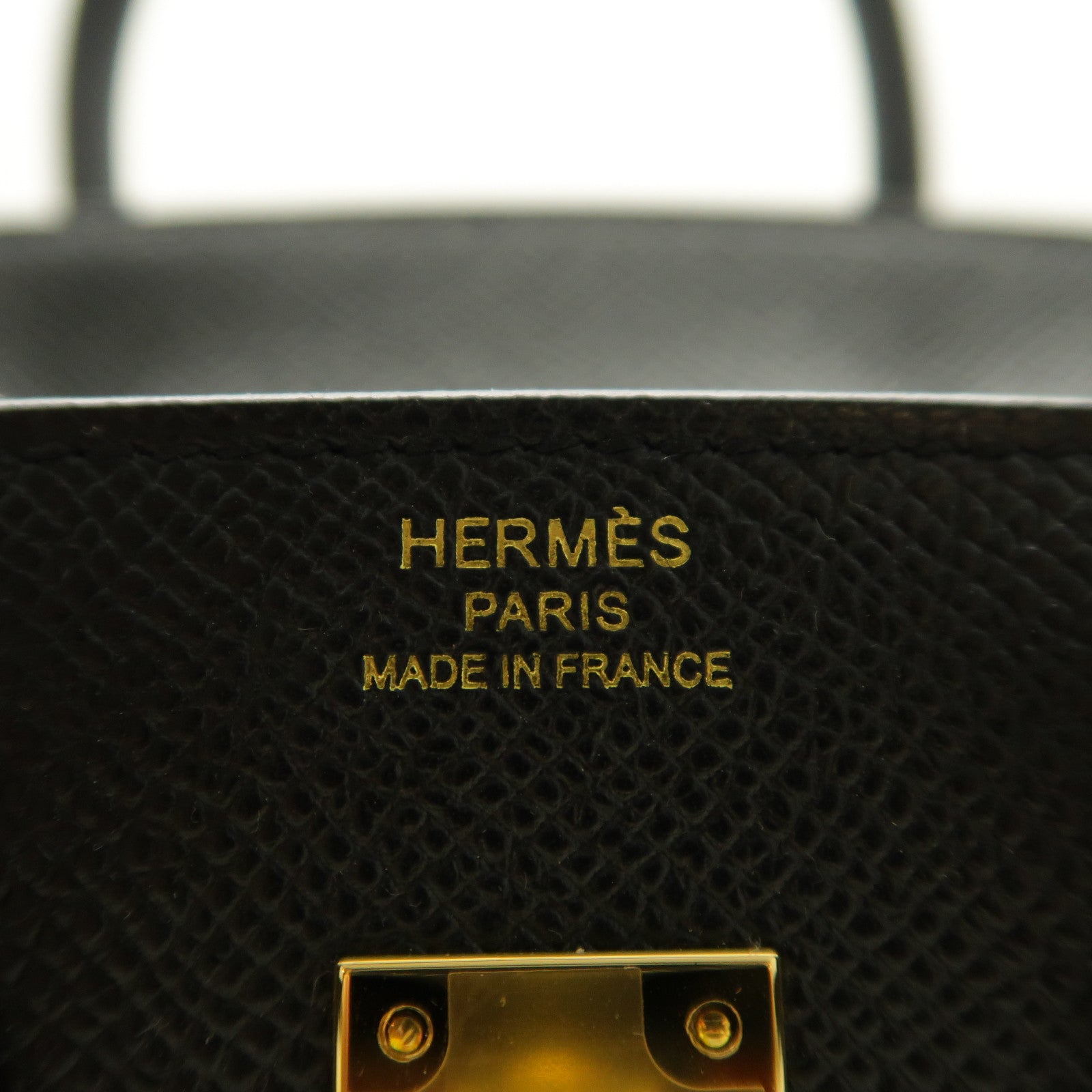 HERMES Epsom皮革Birkin 25金扣手挽袋Noir/黑色