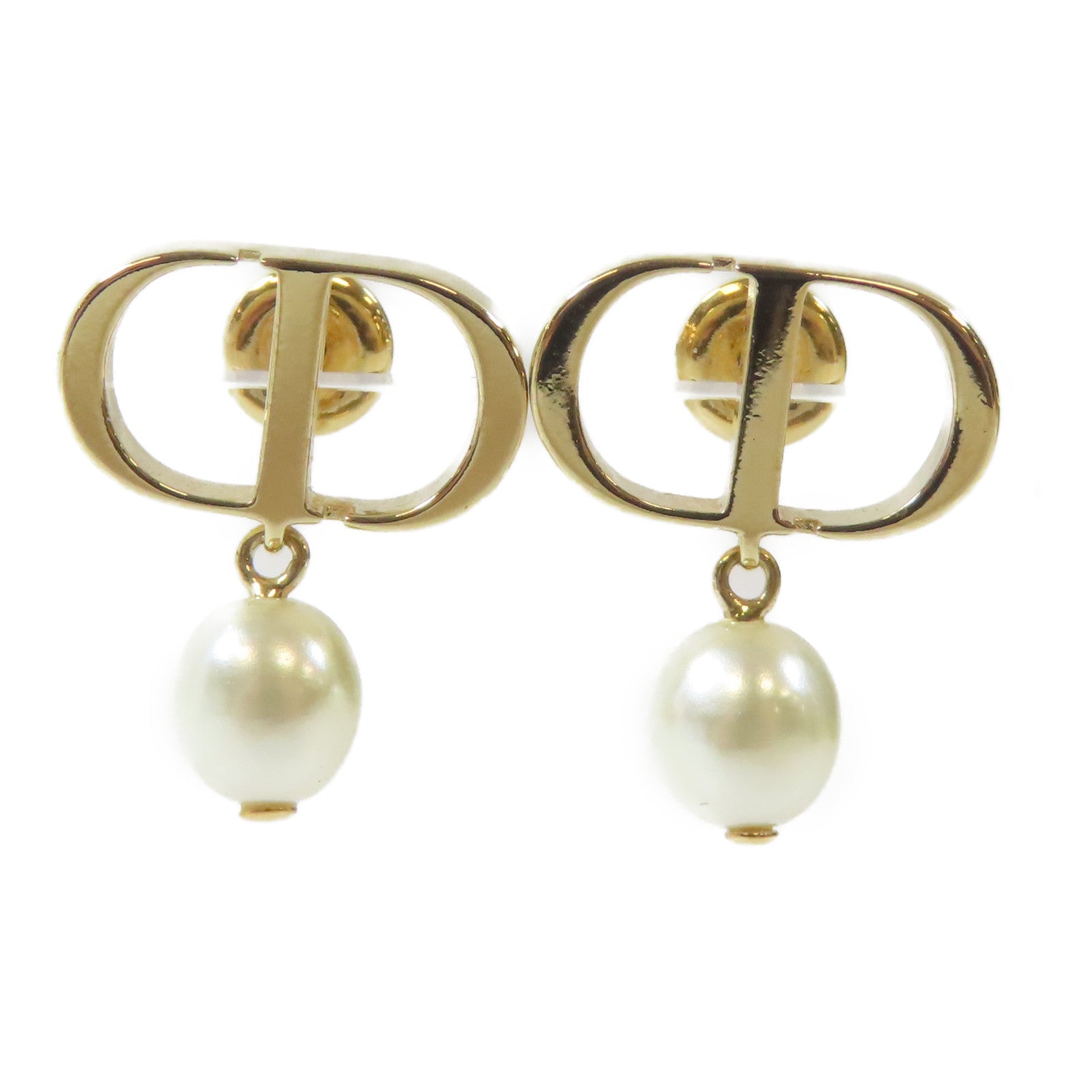 Dior 金屬Pierced Earring耳環金色