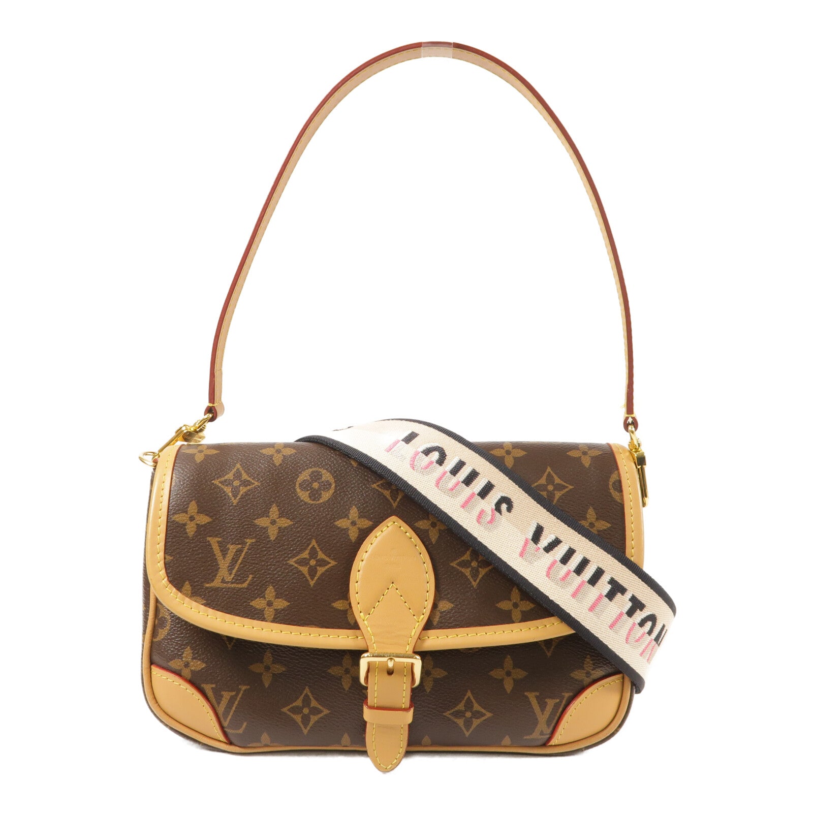 LOUIS VUITTON Monogram Diane金扣手挽肩背兩用袋
