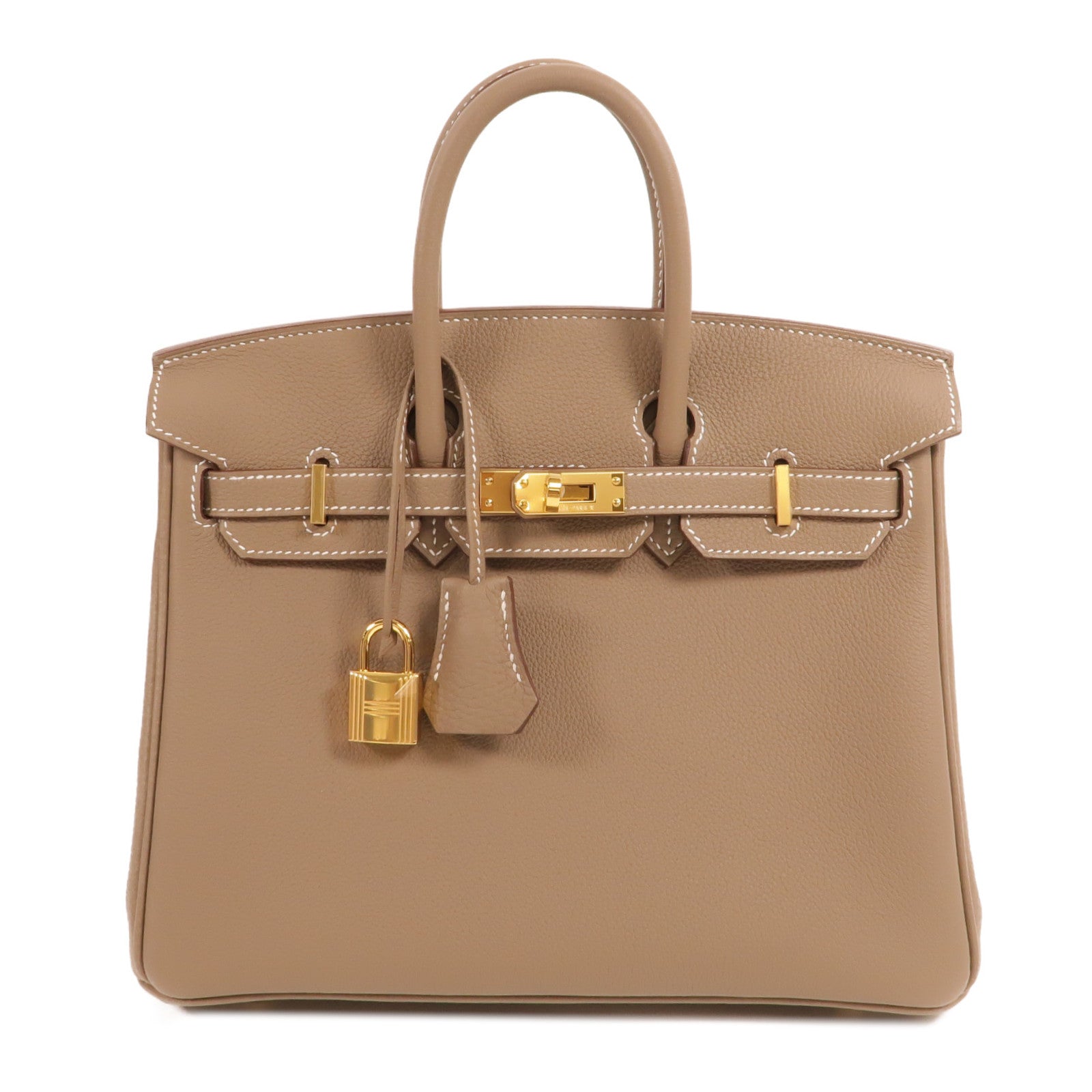 HERMES Togo皮革Birkin 25手挽袋Etoupe