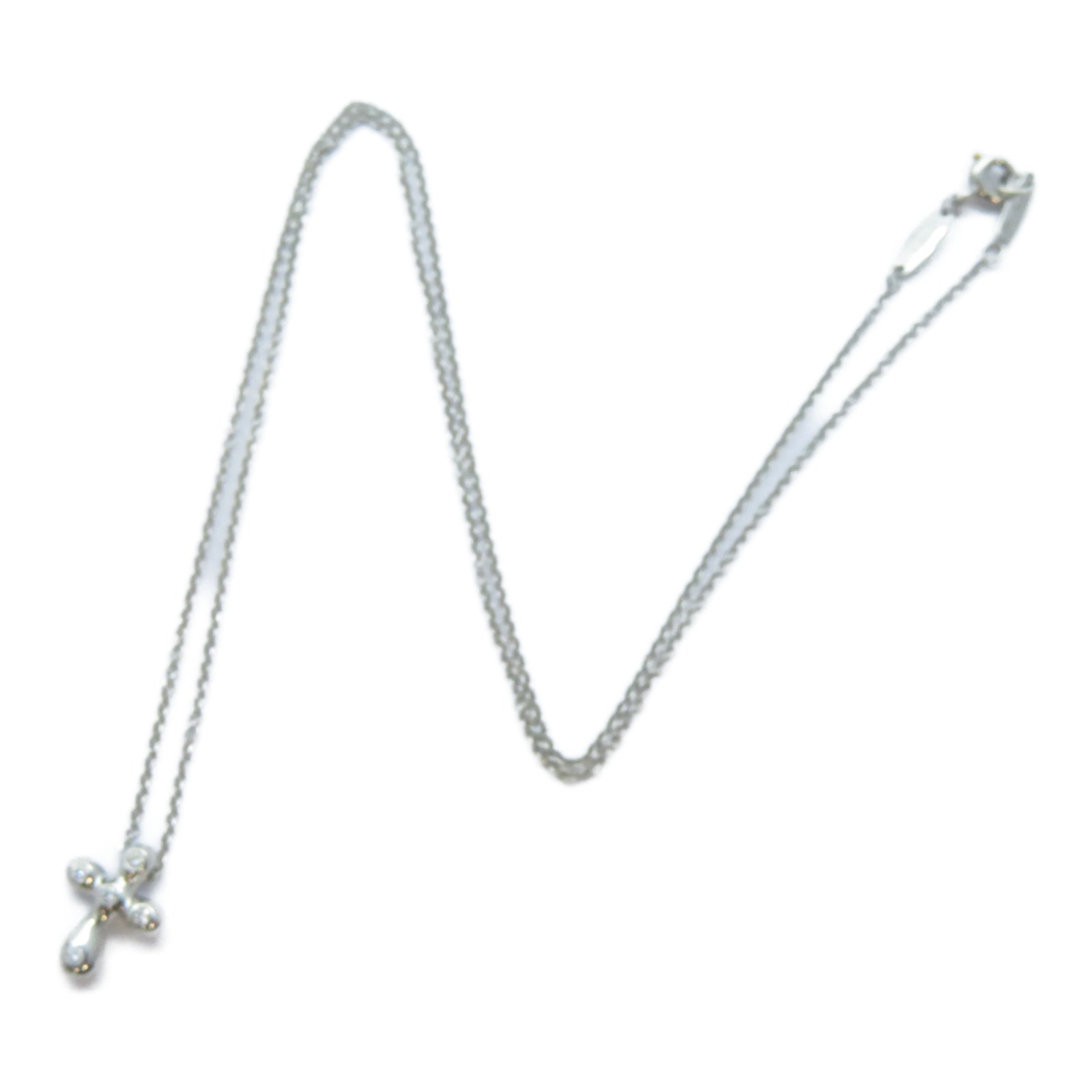 TIFFANY＆CO PT950鉑金Elsa Peretti Cross Diamond Necklace鑽石項鍊