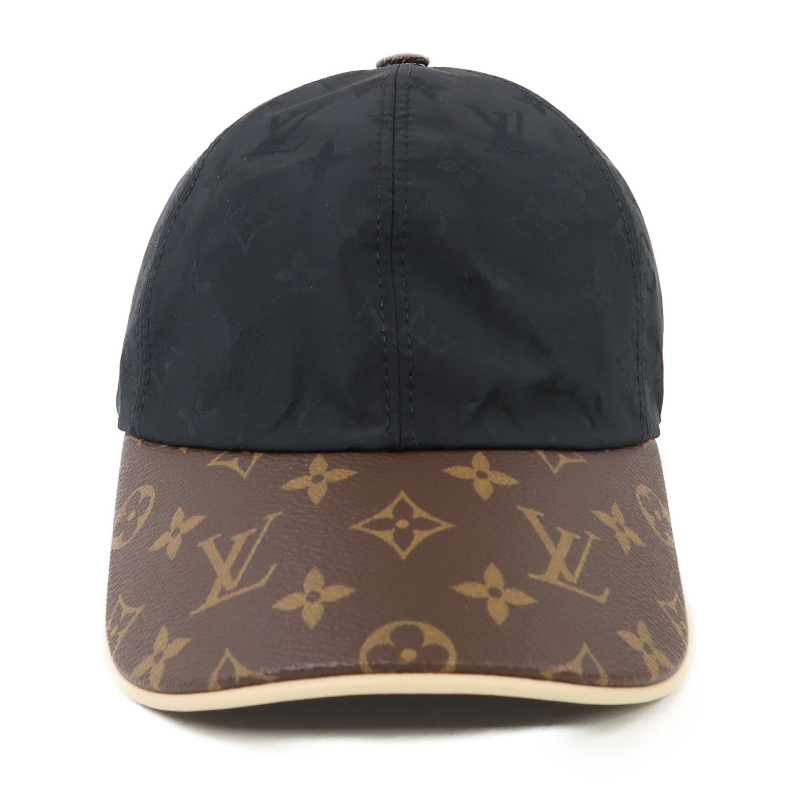 LOUIS VUITTON 皮革/Monogram Get Ready Cap M帽子黑色/啡色